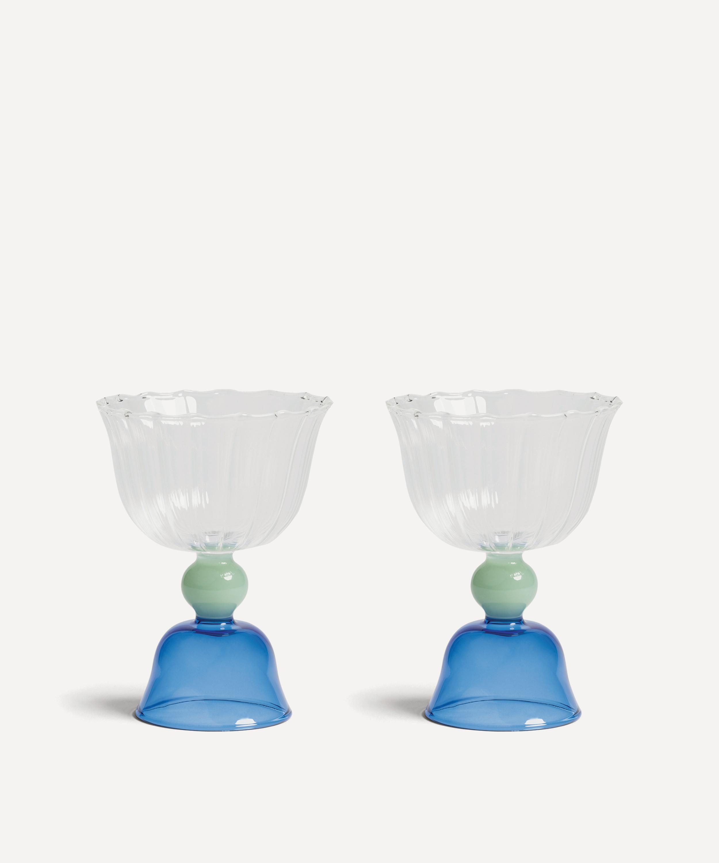 &Klevering - Tulip Blue Glasses Set of Two image number 0