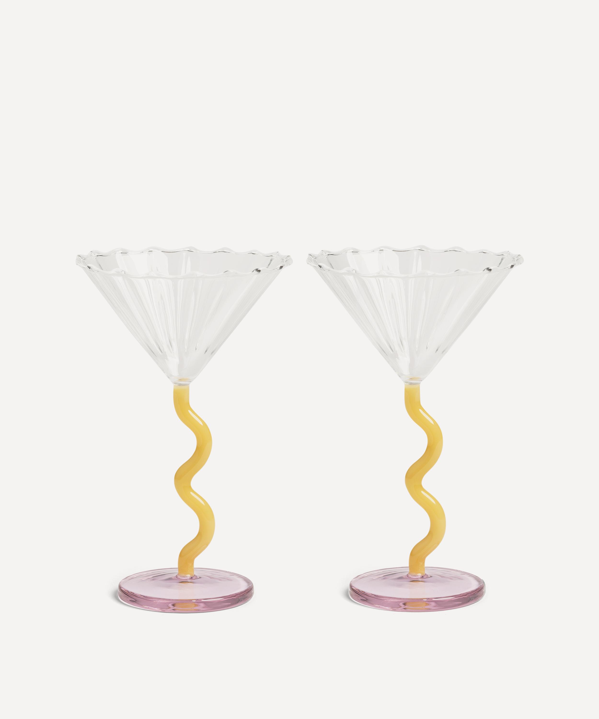 &Klevering - Curve Caramel Coupe Glasses Set of Two image number 0