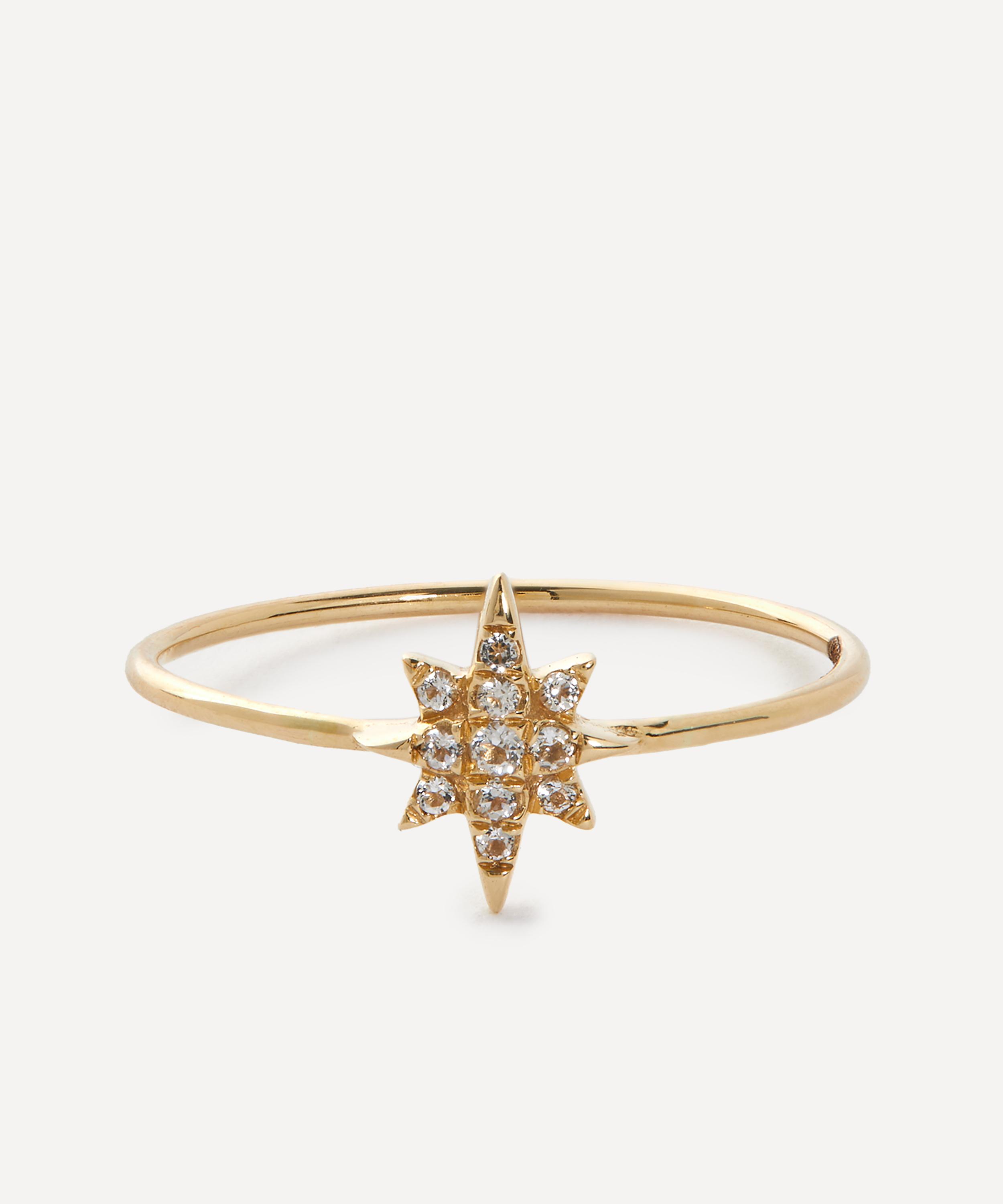 Anna + Nina - 14ct Gold Heavenly Body Ring image number 0