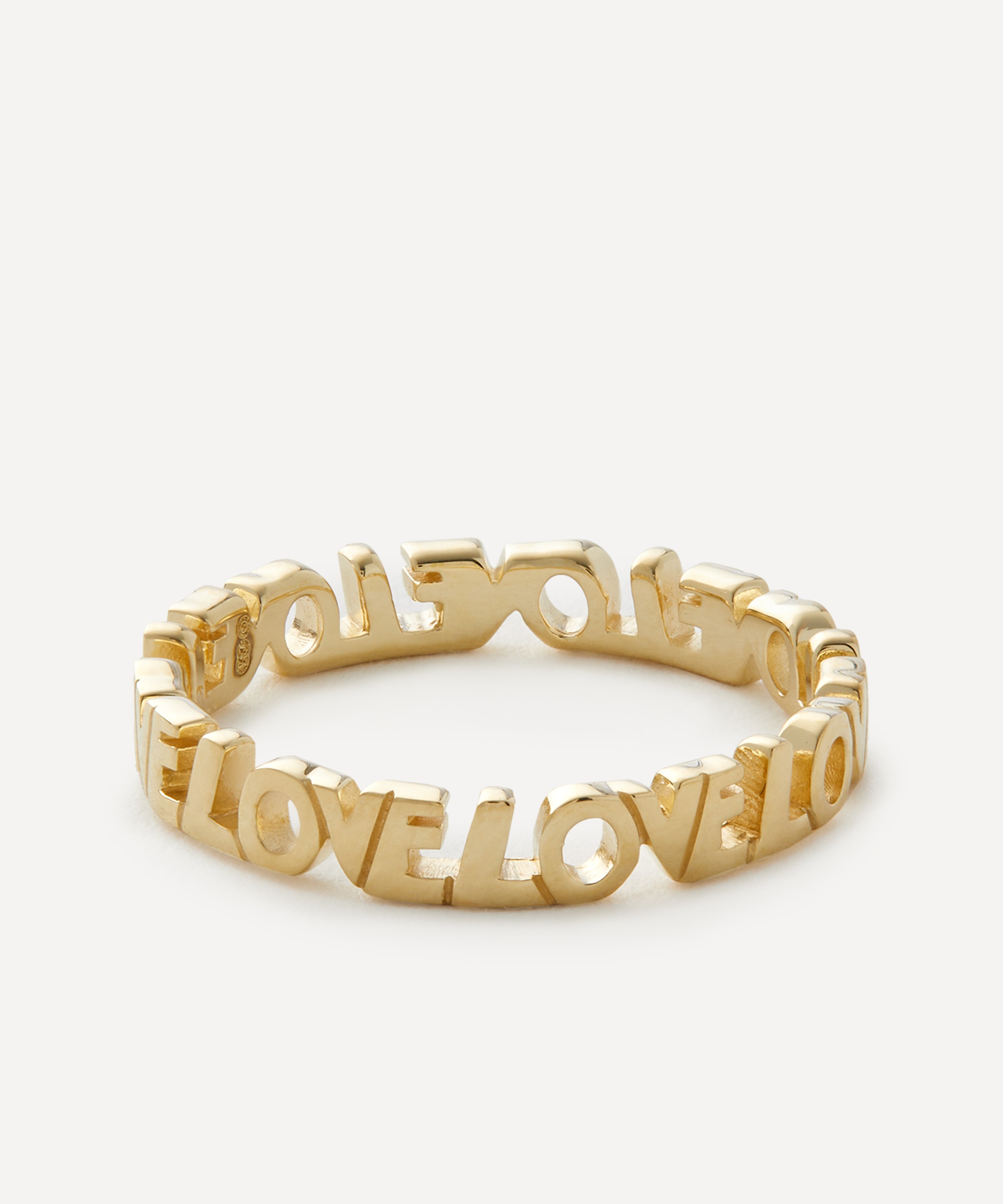 Anna + Nina - 14ct Gold Universal Love Band Ring image number 0