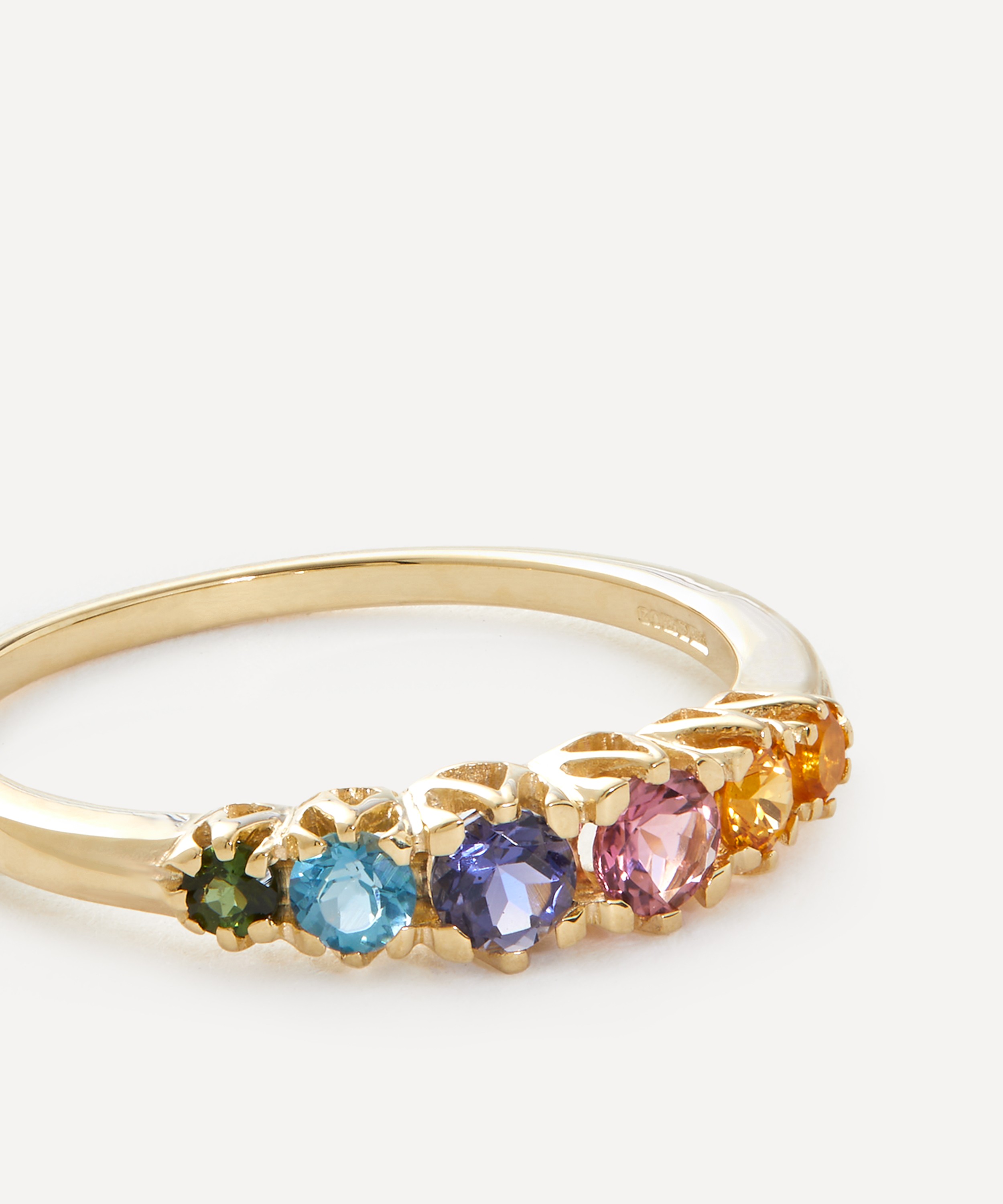 Anna + Nina - 14ct Gold Rainbow Anna Ring image number 2