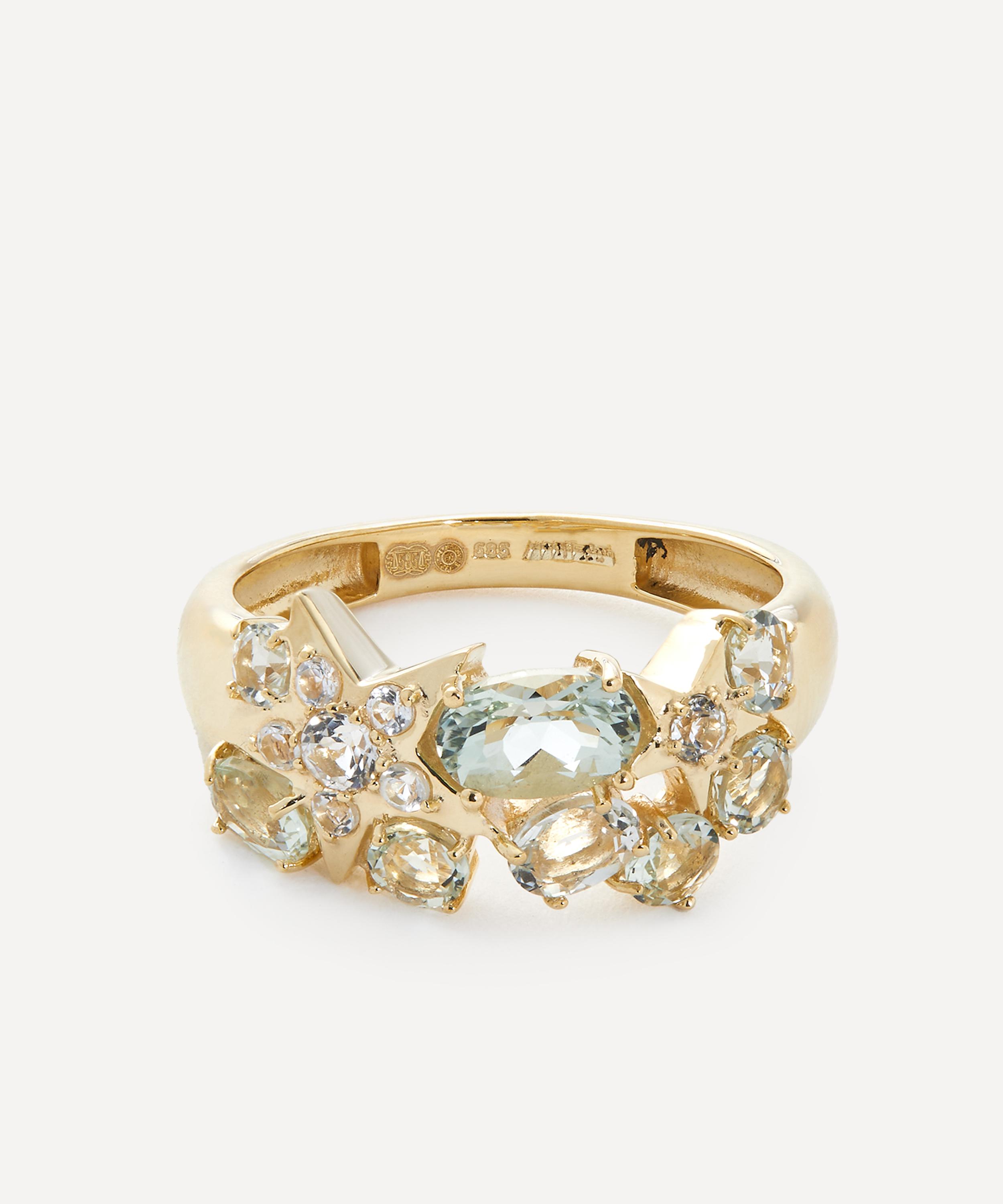 Anna + Nina - 14ct Gold Meteoric Shower Ring image number 0