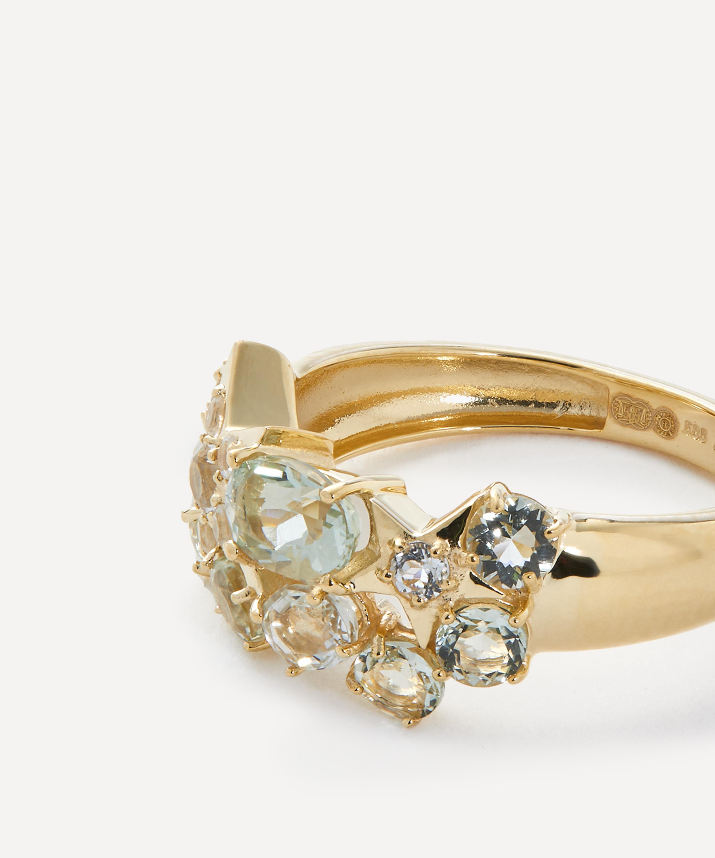 Anna + Nina - 14ct Gold Meteoric Shower Ring image number 1