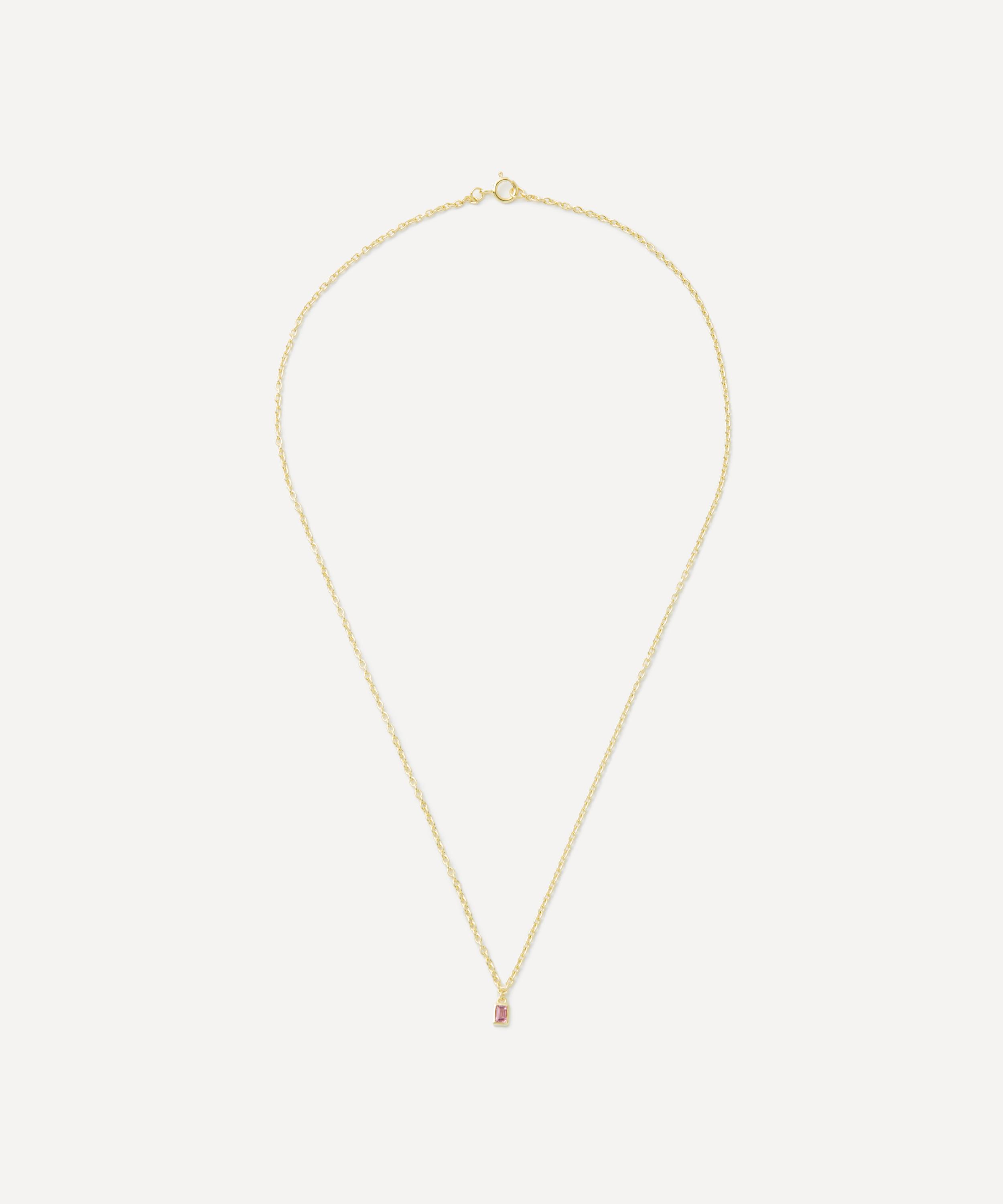 Anna + Nina - 14ct Gold eve Blush Pendant Necklace image number 1