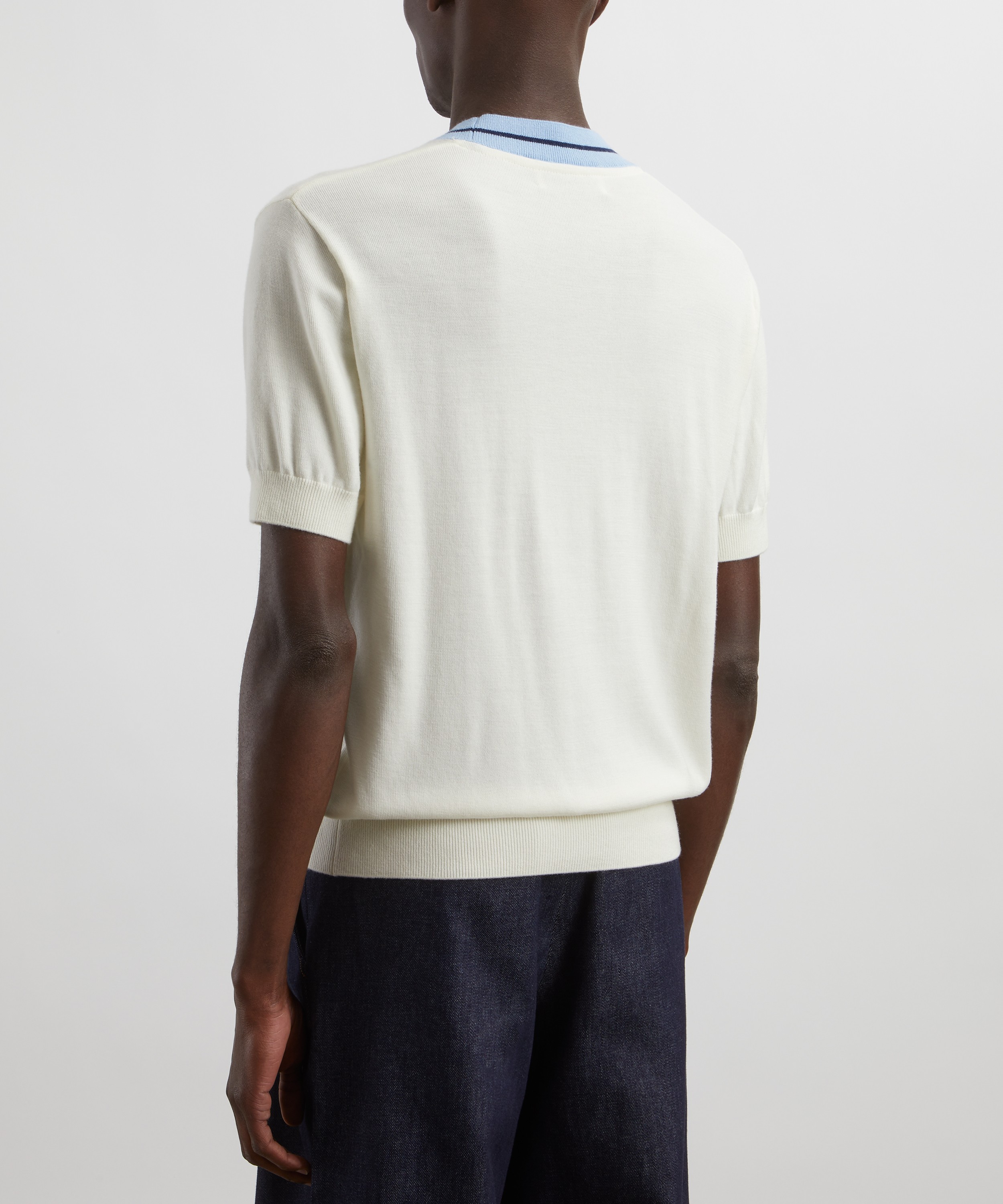 King & Tuckfield - Retro Knitted Merino Wool T-Shirt image number 3