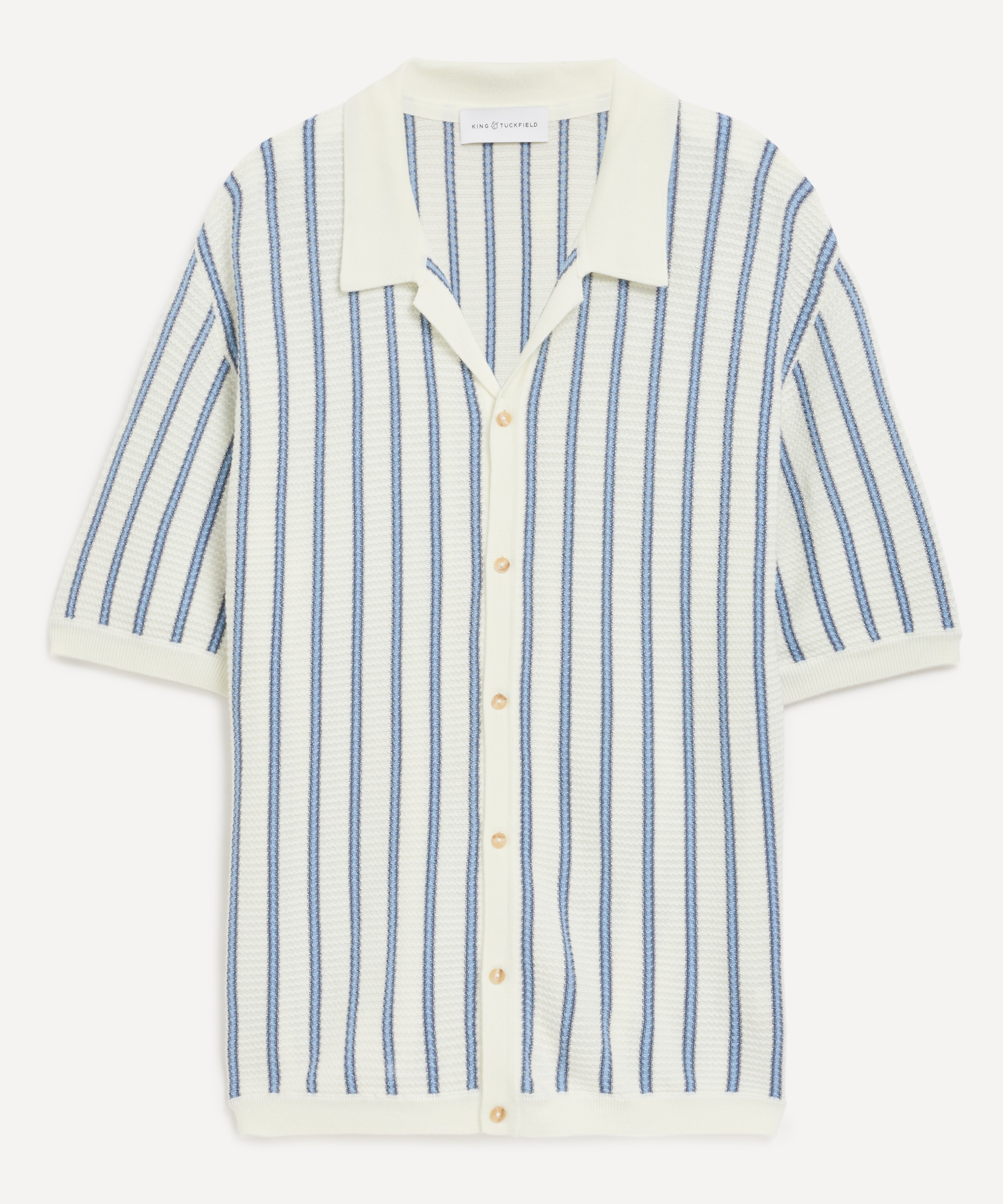 King & Tuckfield - Stripe Camp Collar Shirt