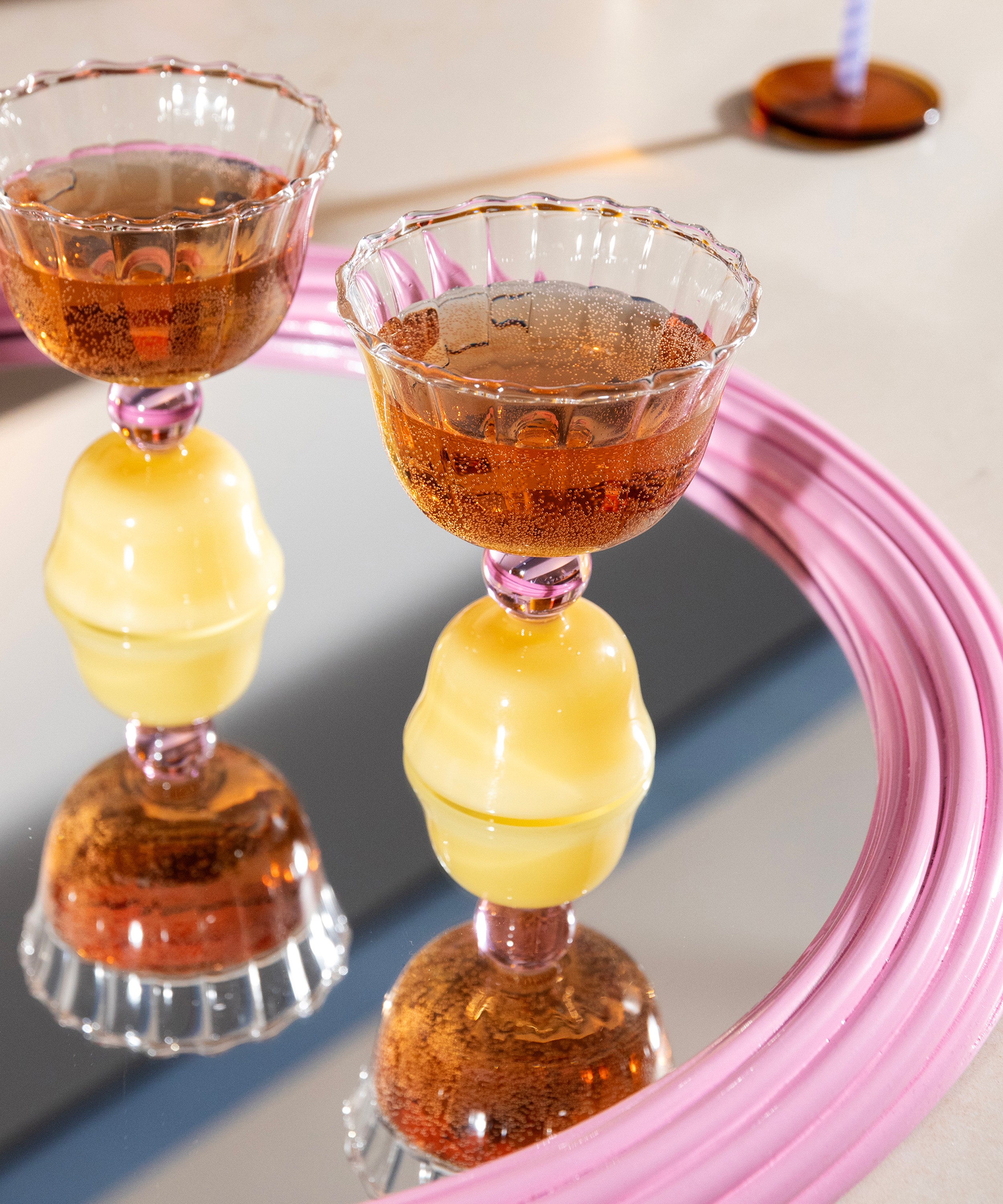 &Klevering - Tulip Caramel Glasses Set of Two image number 1