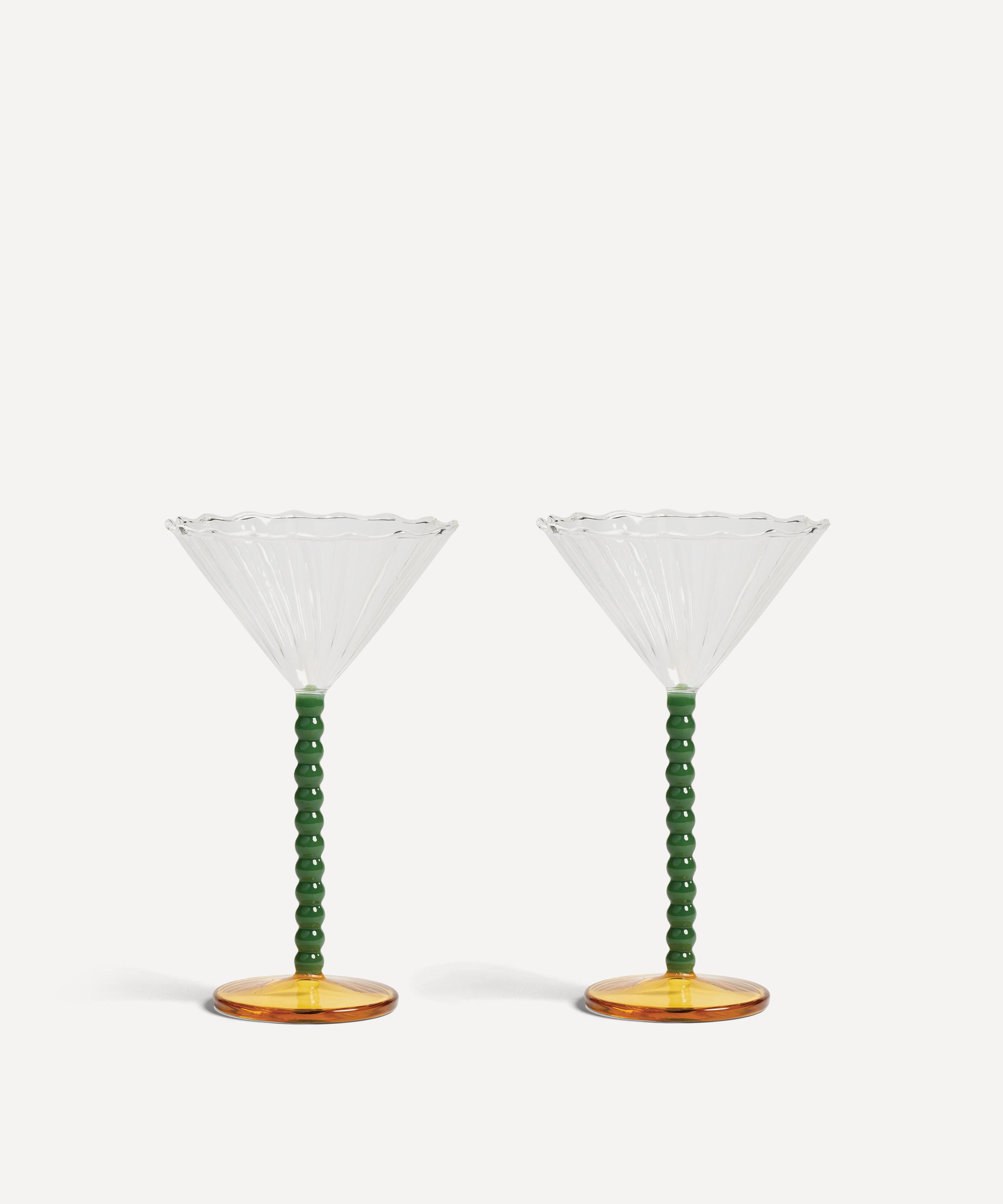 &Klevering - Perle Green Coupe Glasses Set of Two