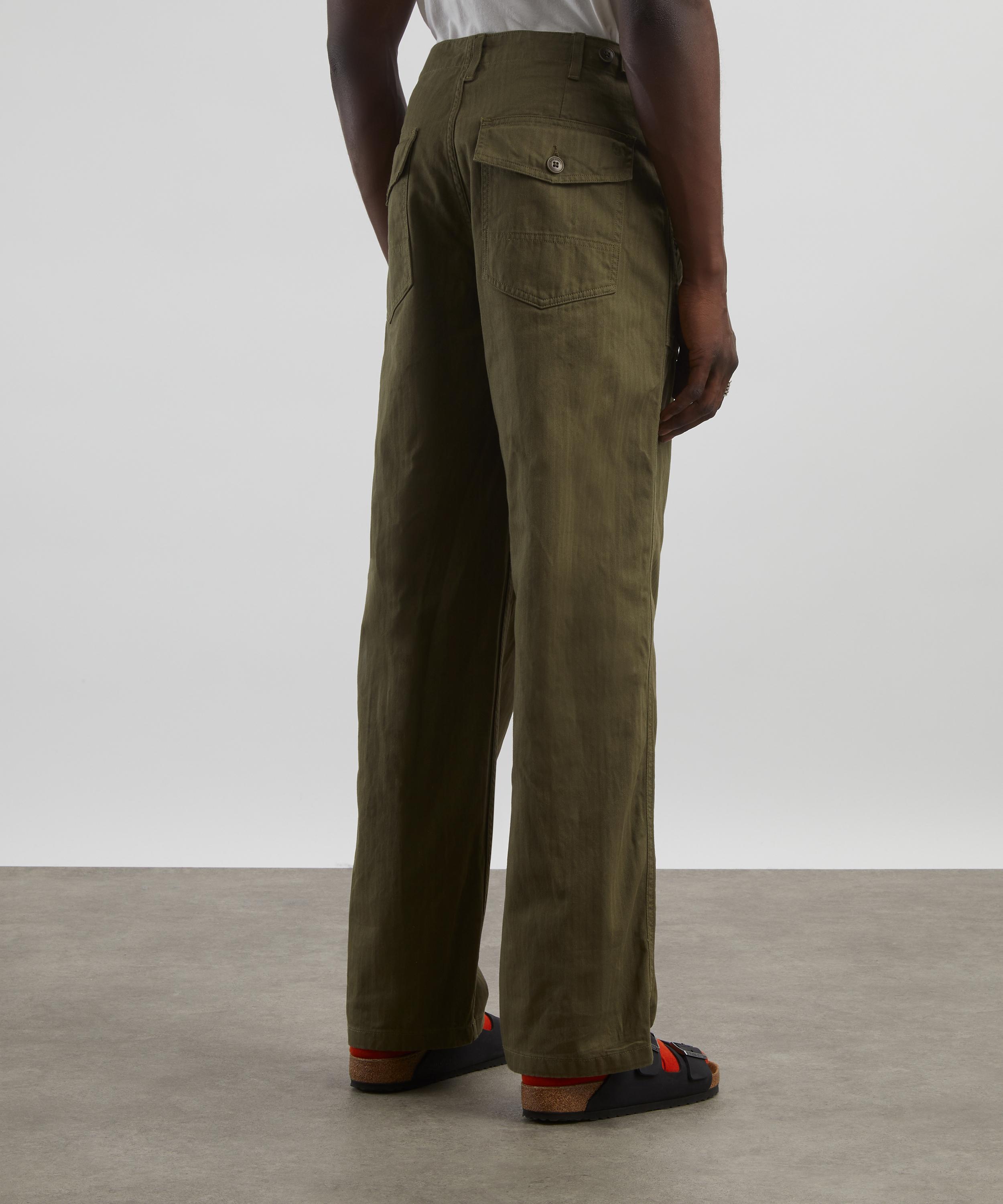 Nudie Jeans - Tuff Tony Olive Fatigue Trousers image number 3