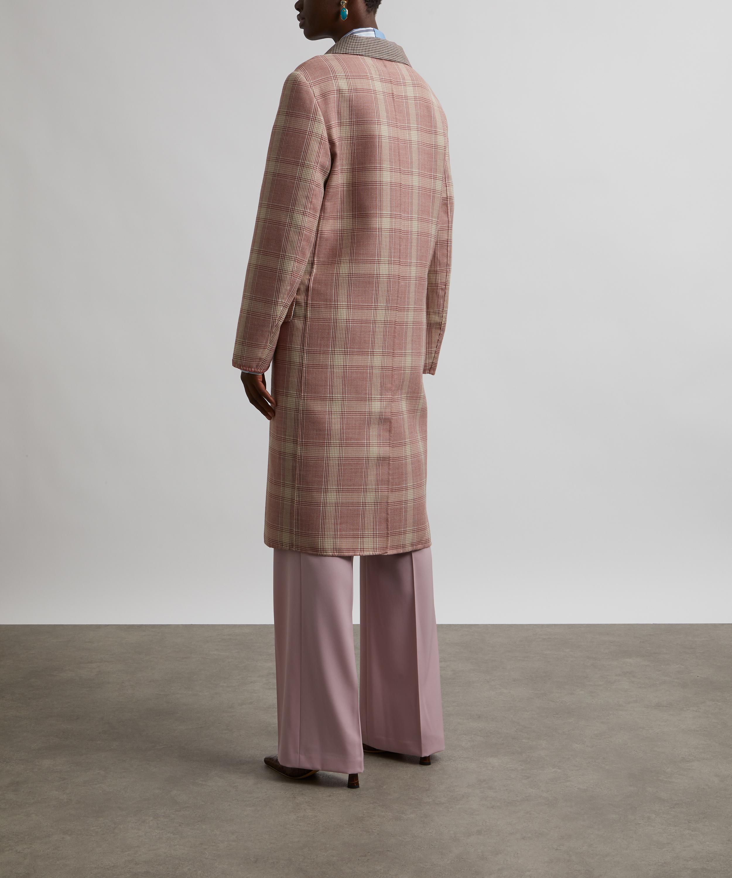 Marni - Checked Longline Double-Breasted Coat image number 3