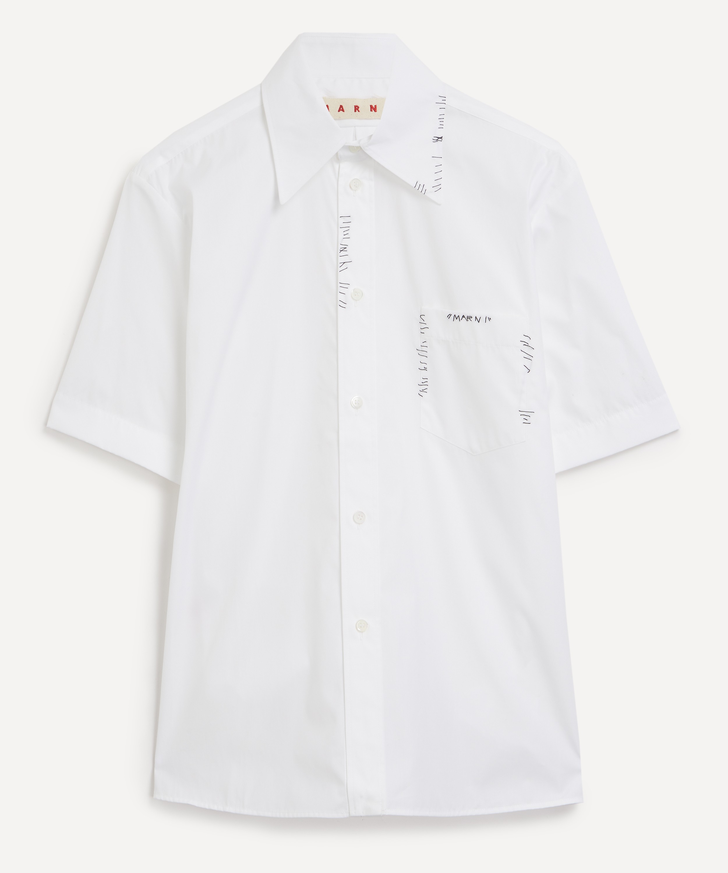 Marni - Marni Mending Embroidered Poplin Shirt image number 0