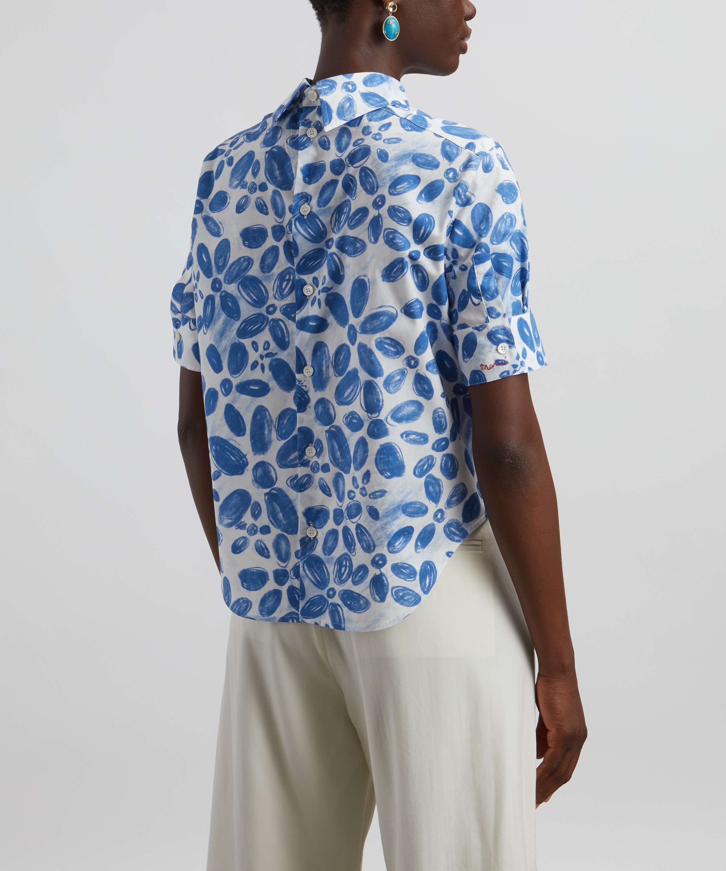 Marni - Blooming Cotton Poplin Backwards Shirt image number 3