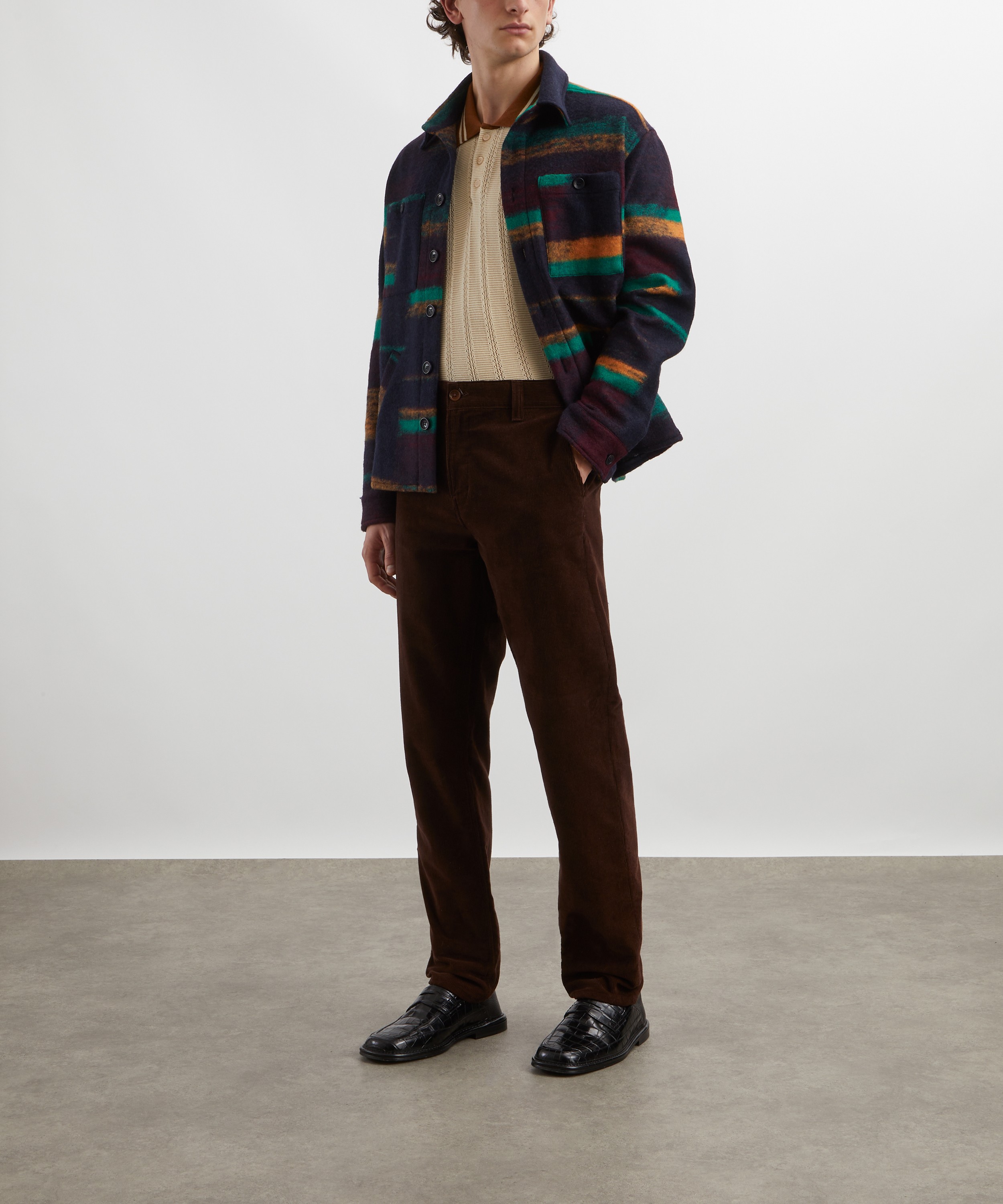 Percival - Lacquer Stripe Blanket Overshirt image number 1