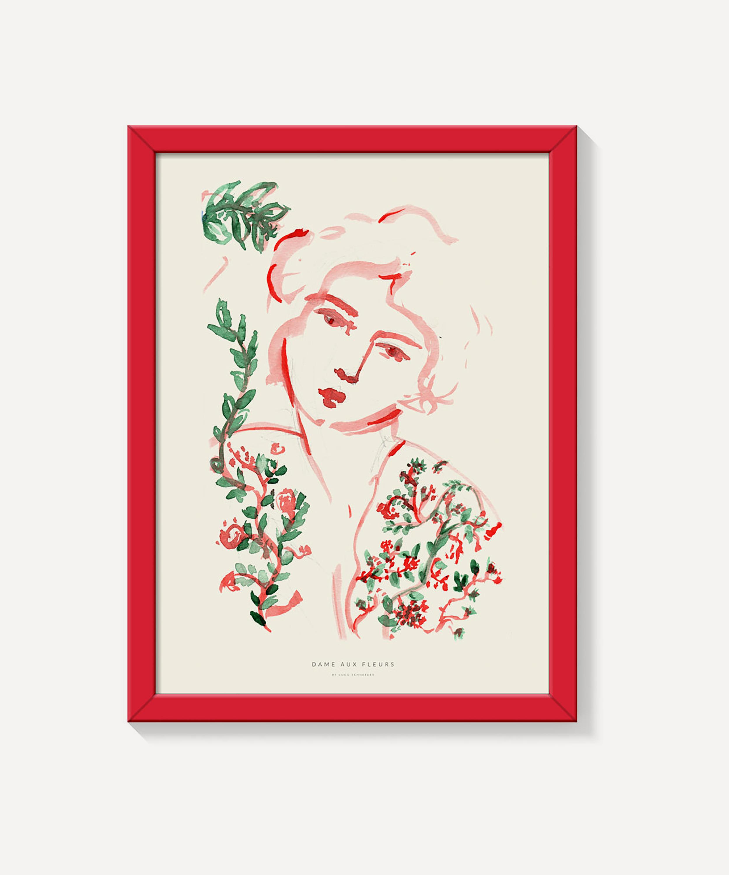 PSTR Studio - Coco Schneider Dame Aux Fleurs Framed Print image number 0