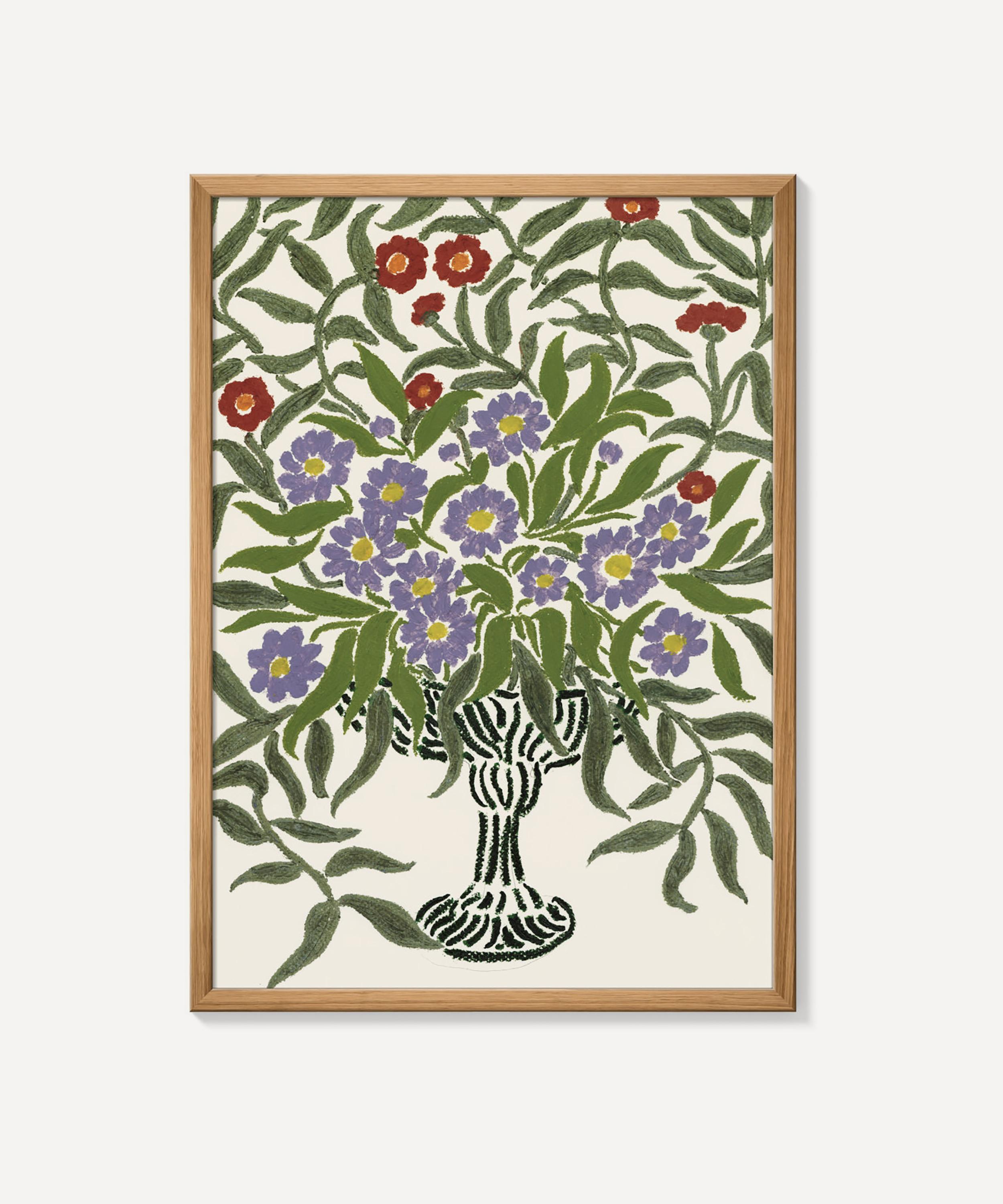 PSTR Studio - Purple Asters La Poire Framed Print