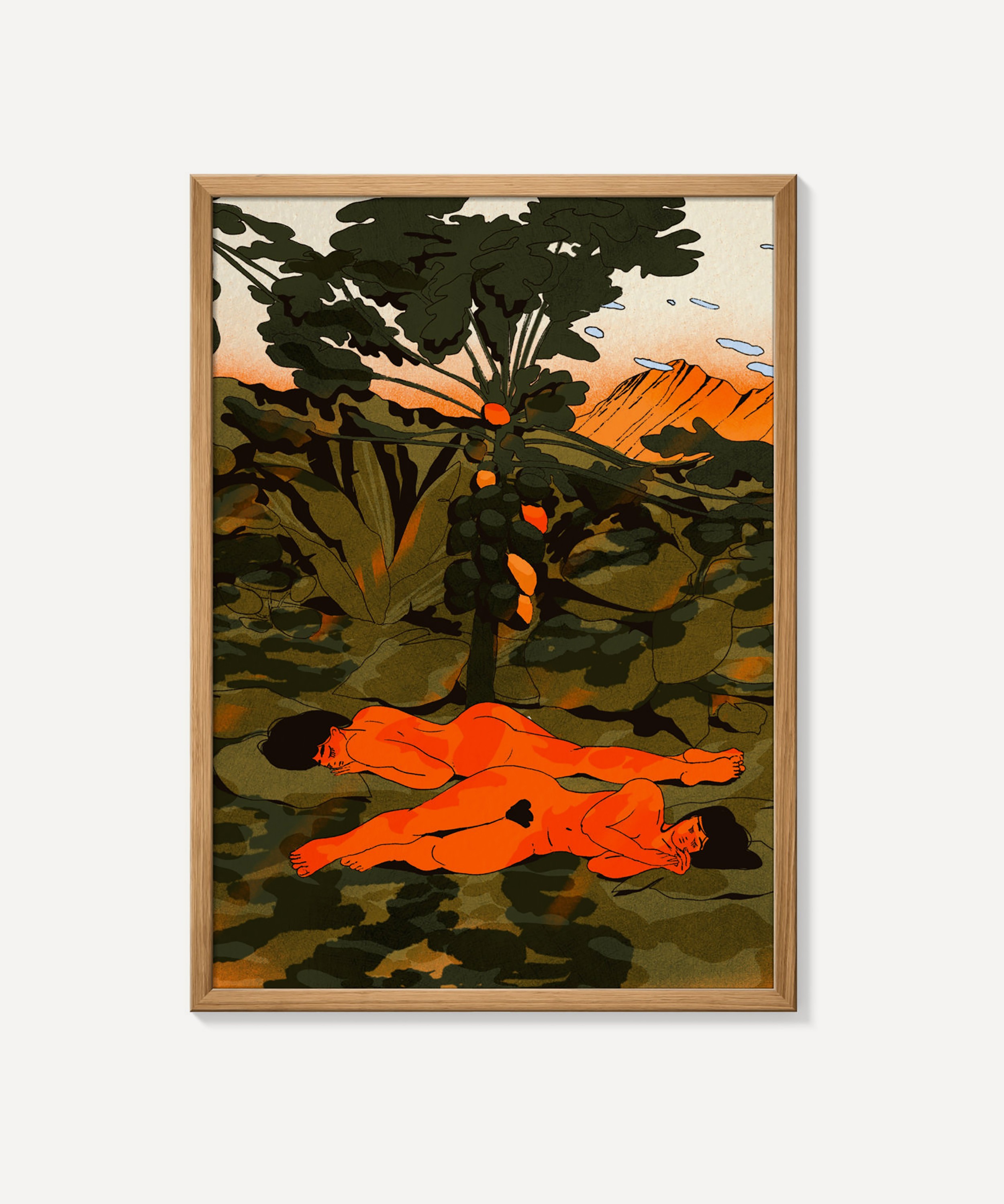 PSTR Studio - Enikő Eged Papaya Garden Framed Print