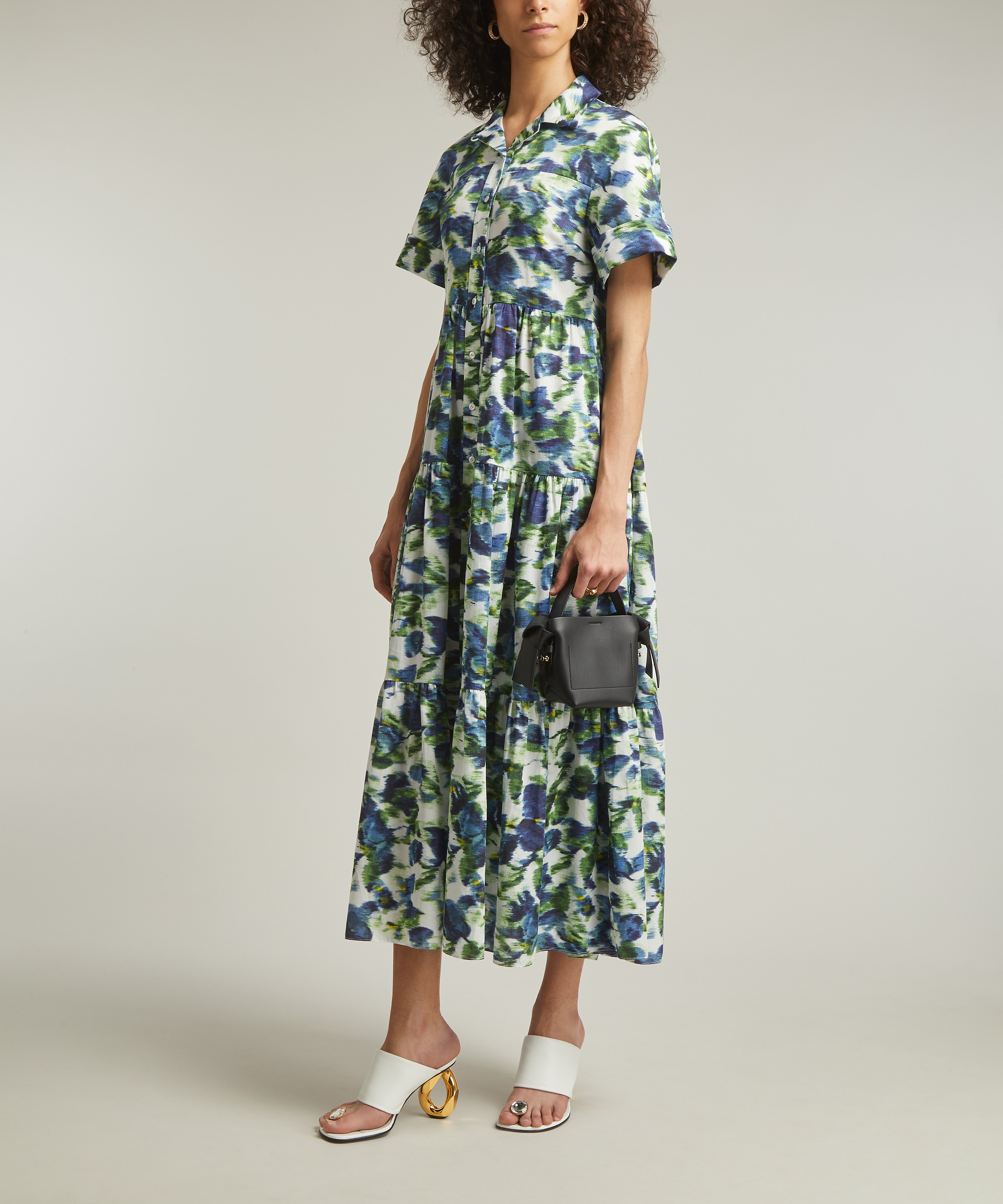 Erdem - Short Sleeve Midaxi Shirt Dress image number 1