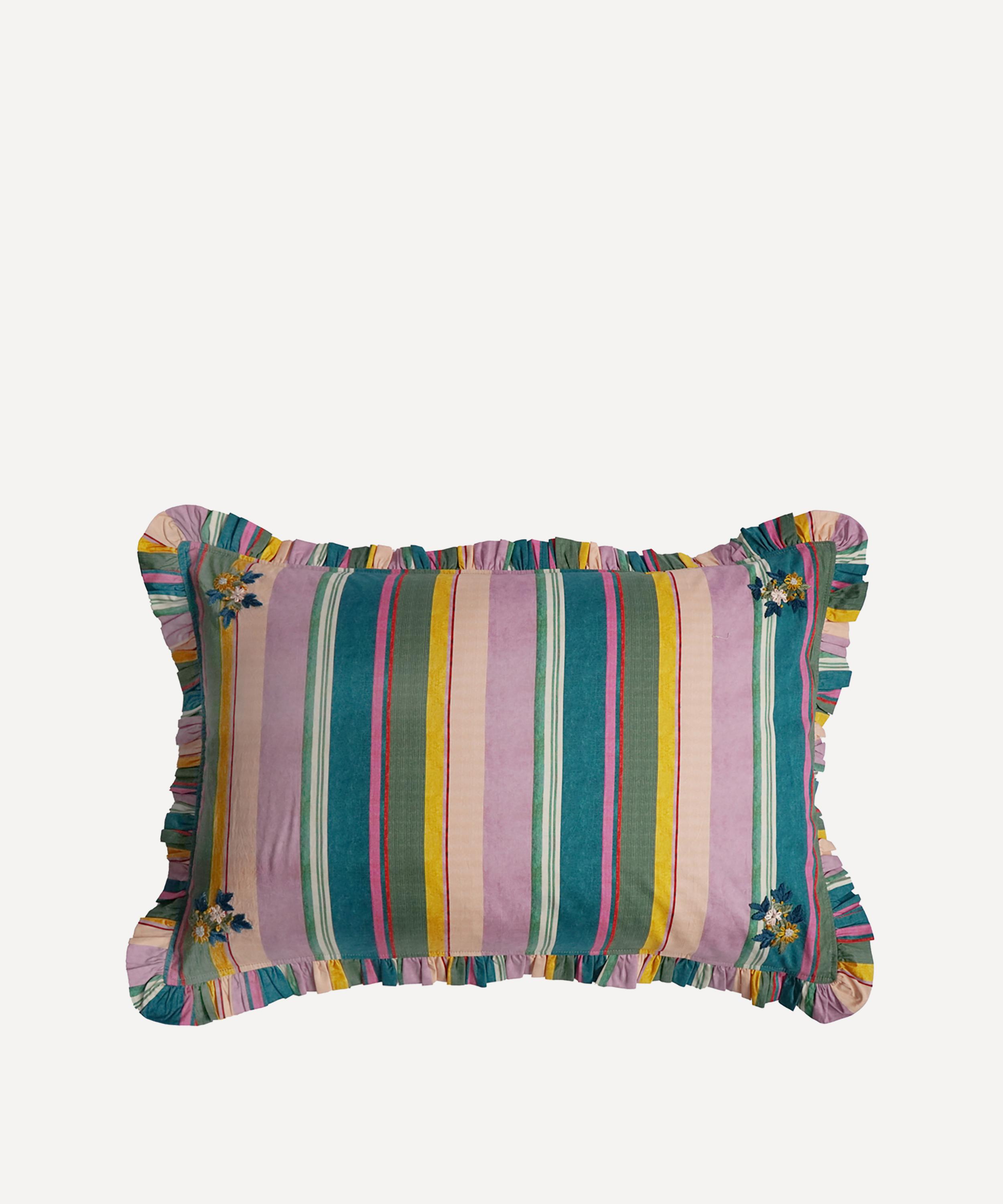Coco & Wolf - Embroidered Archive Swatch Frill Edge Pillowcases Set of Two image number 0