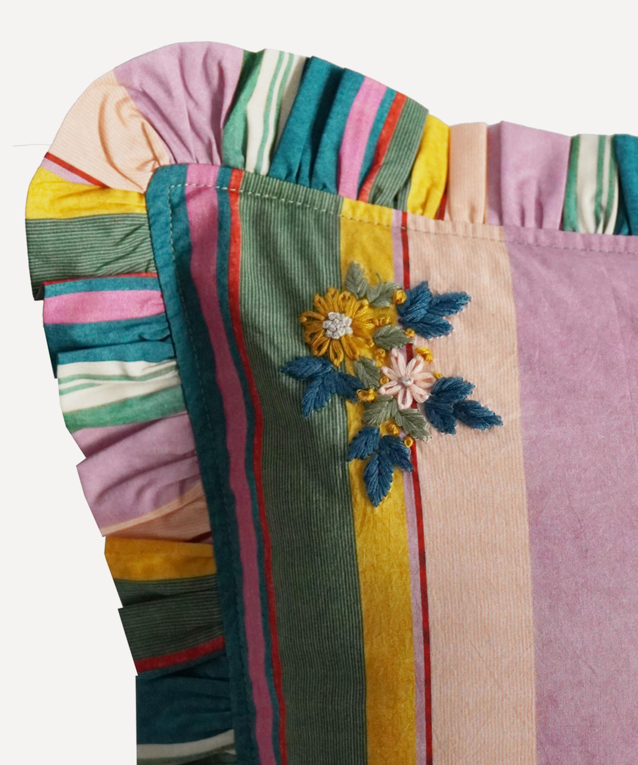 Coco & Wolf - Embroidered Archive Swatch Frill Edge Pillowcases Set of Two image number 2