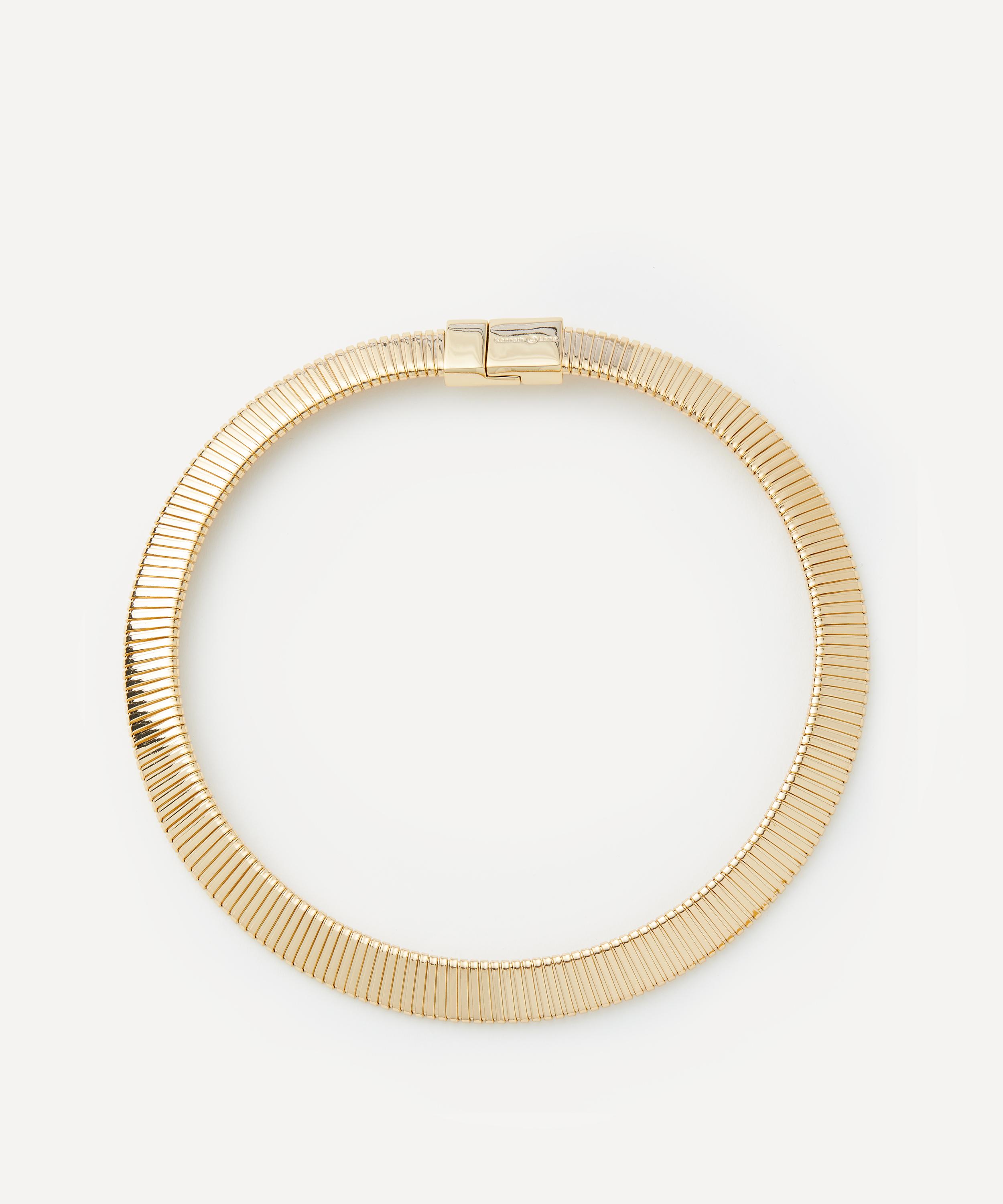 Kenneth Jay Lane - Gold-Plated Flat Stretch Collar Necklace