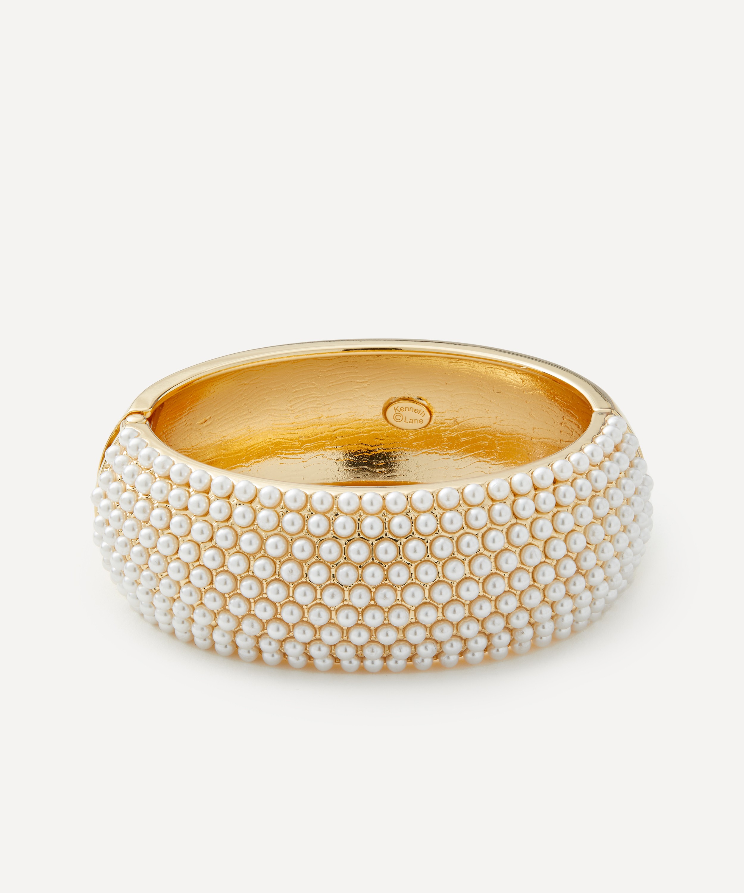 Kenneth Jay Lane - Gold-Plated Pearl Dots Cuff Bracelet image number 0