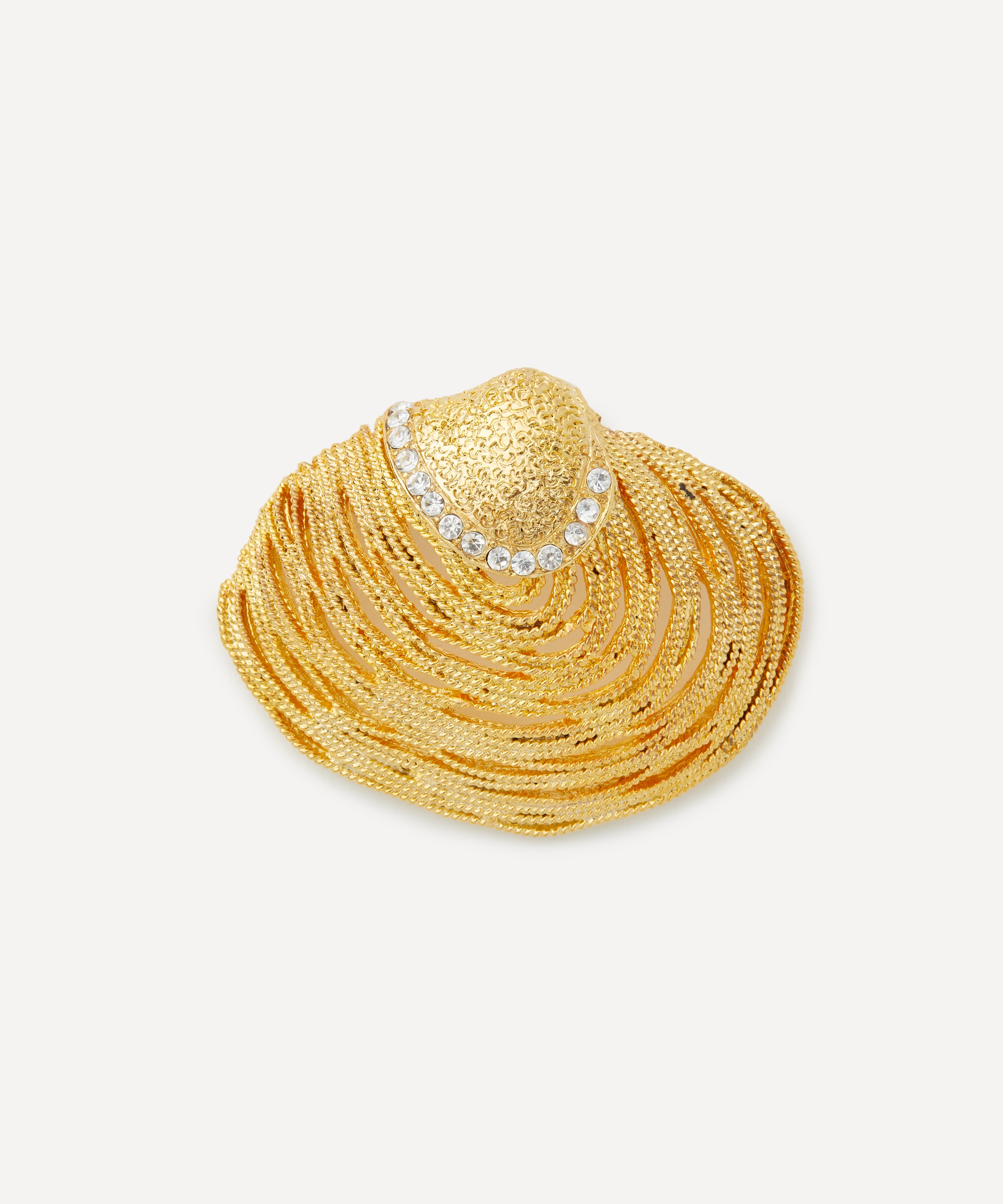 Kenneth Jay Lane - Gold-Plated Shell Brooch image number 0