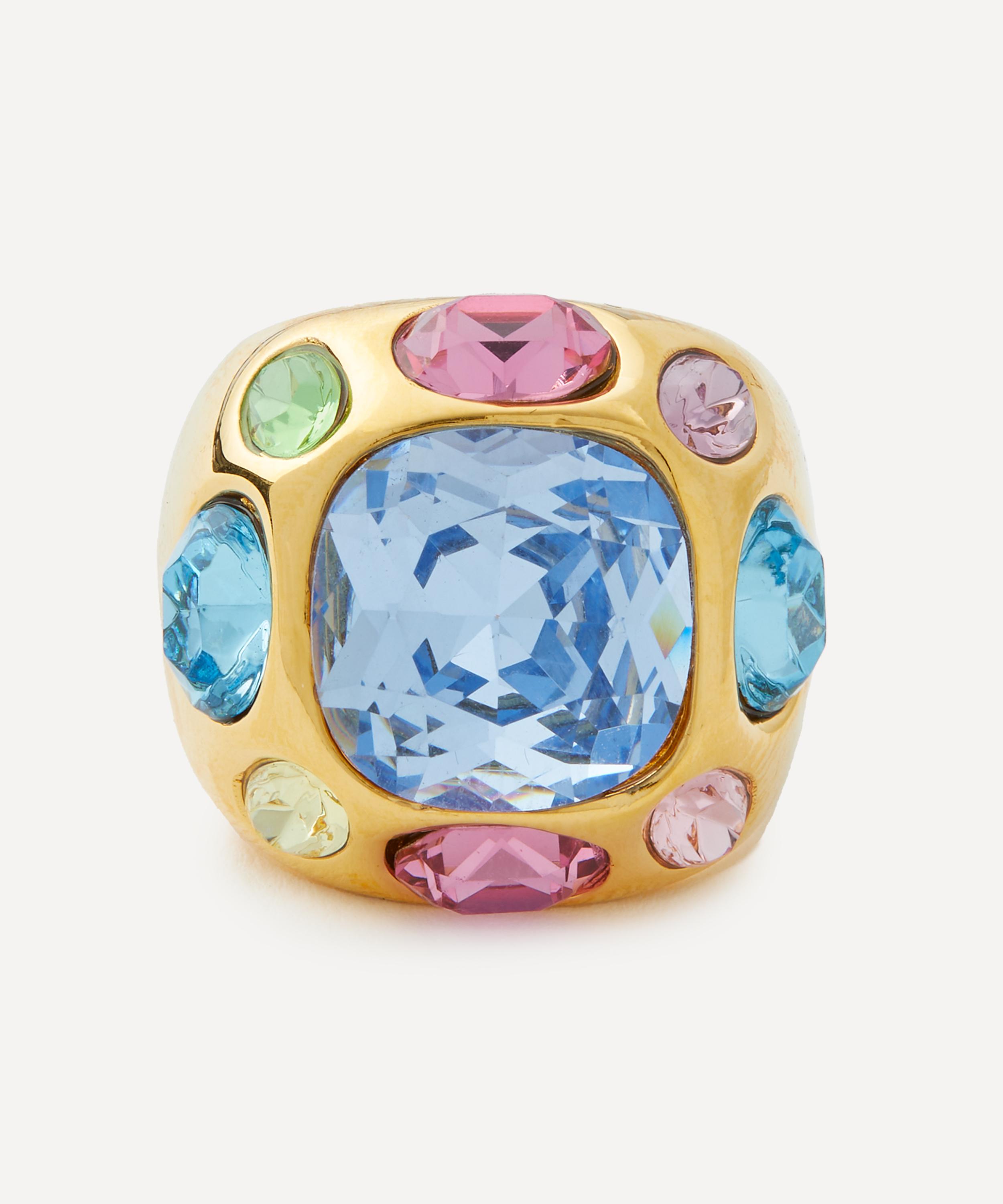 Kenneth Jay Lane - Gold-Plated Multi Stone Ring image number 0