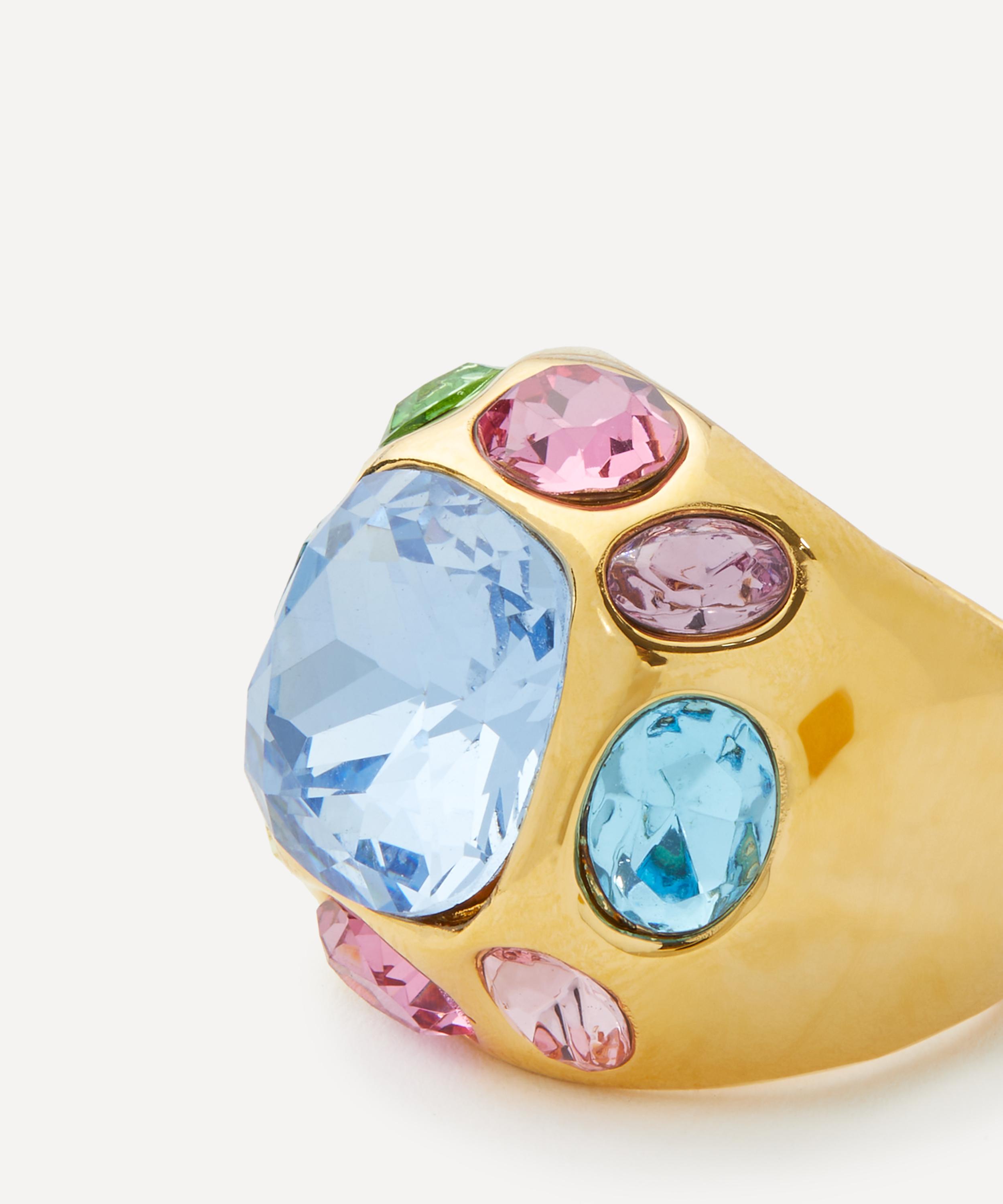 Kenneth Jay Lane - Gold-Plated Multi Stone Ring image number 1