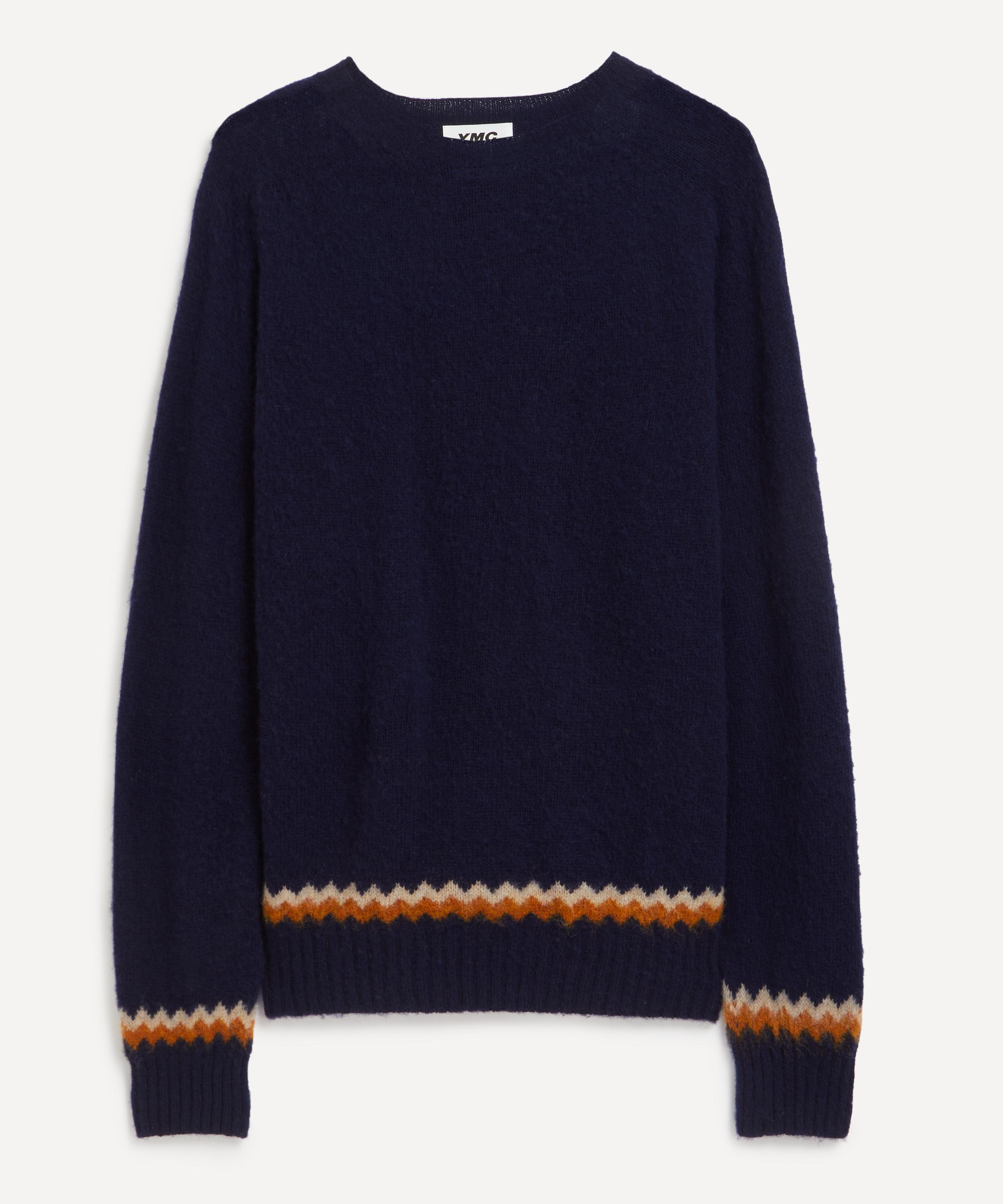 YMC - Suedehead Zig Zag Knitted Jumper image number 0