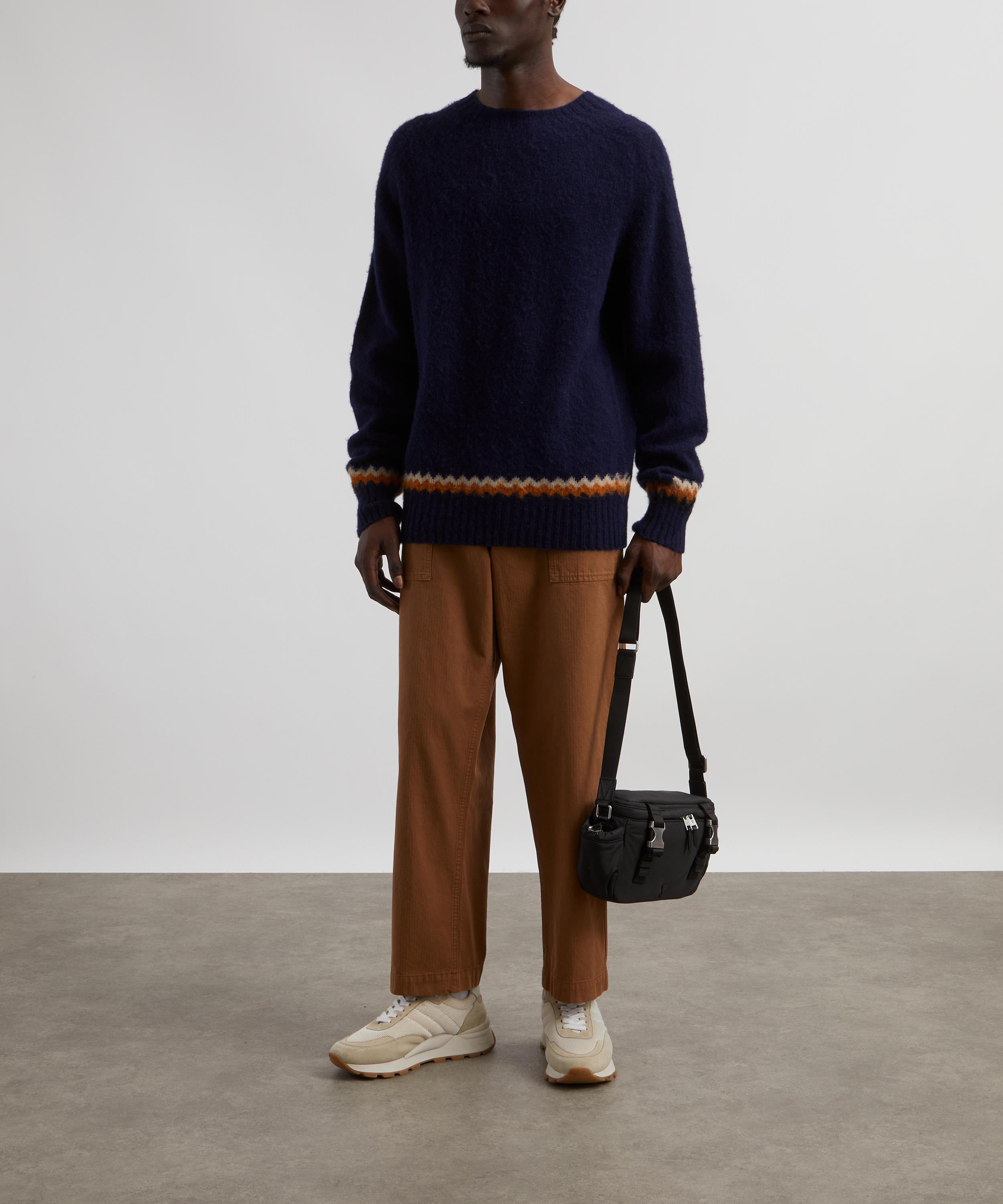 YMC - Suedehead Zig Zag Knitted Jumper image number 1