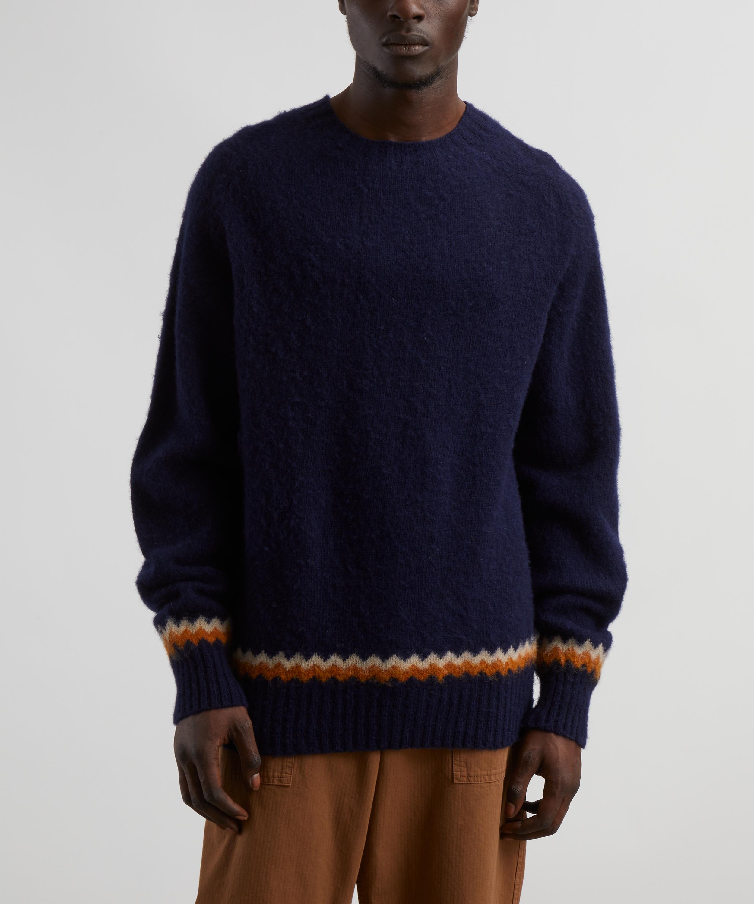 YMC - Suedehead Zig Zag Knitted Jumper image number 2