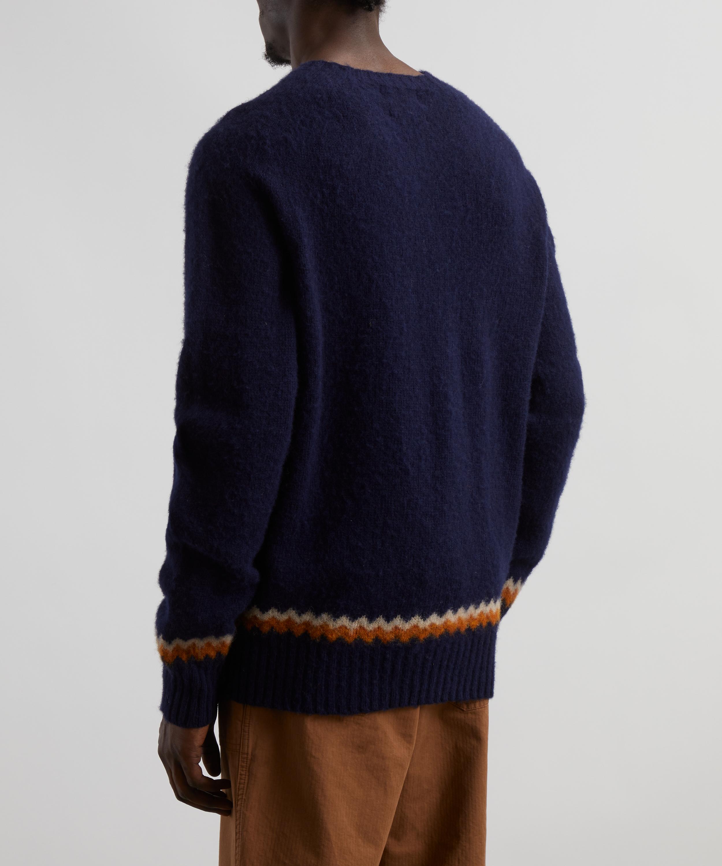 YMC - Suedehead Zig Zag Knitted Jumper image number 3