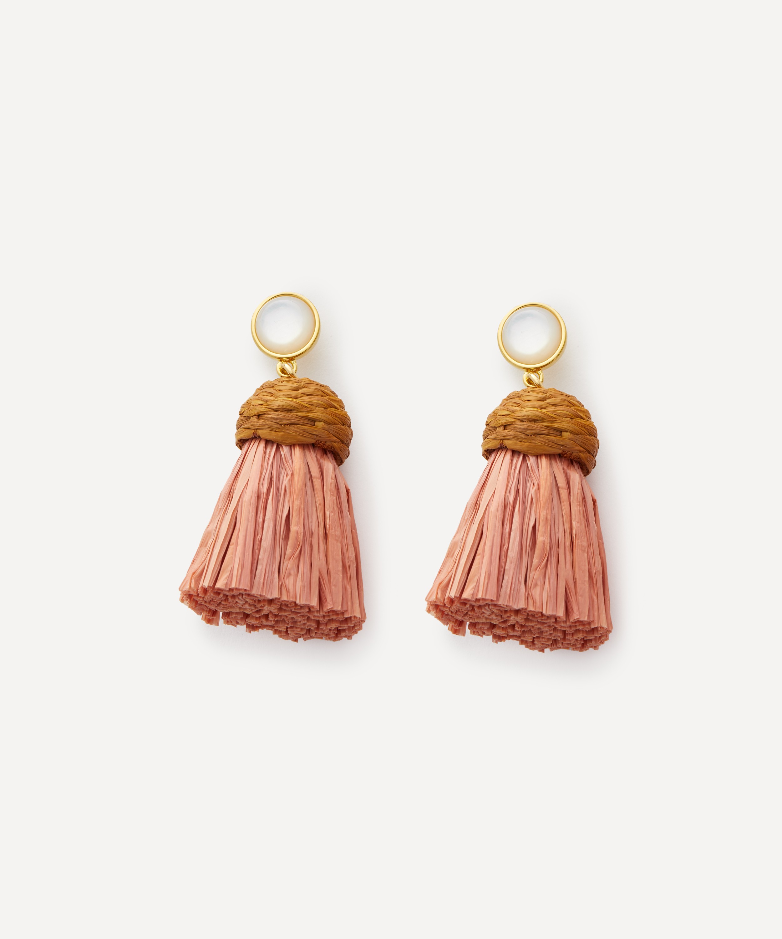 Lizzie Fortunato - Gold-Plated Raffia Drop Earrings image number 0