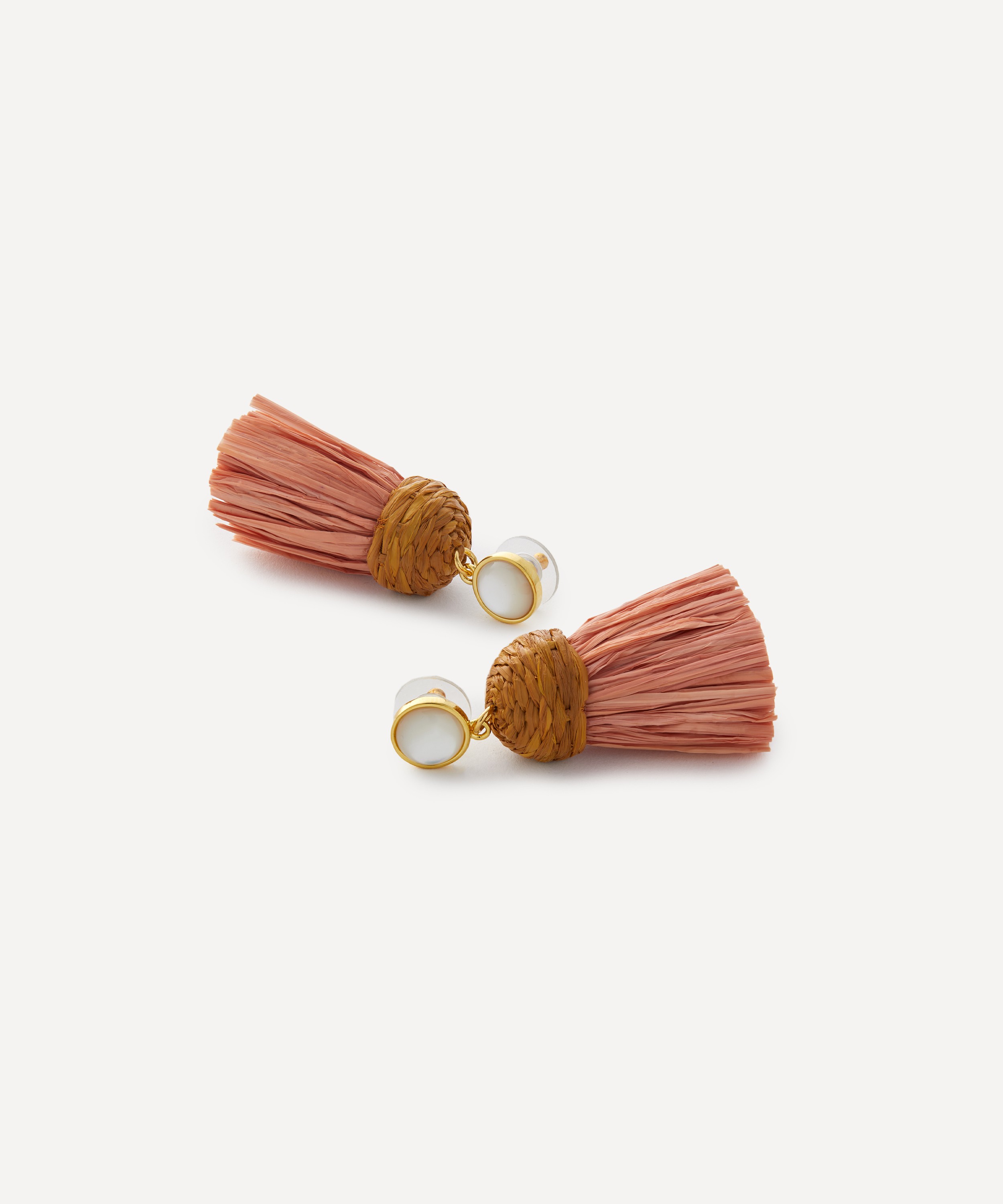 Lizzie Fortunato - Gold-Plated Raffia Drop Earrings image number 1