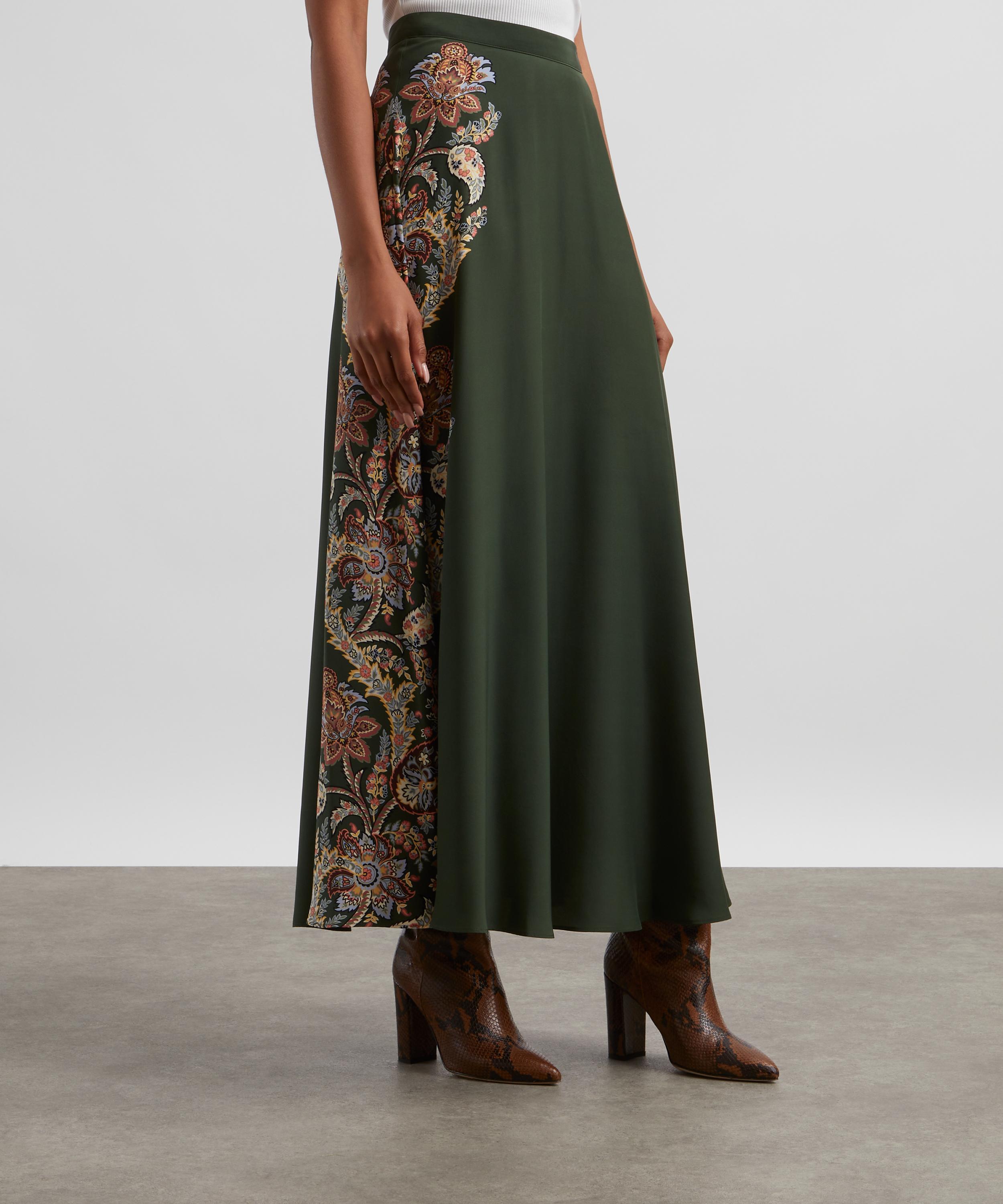 Etro - Silk Crepe de Chine Paisley Print Skirt image number 2