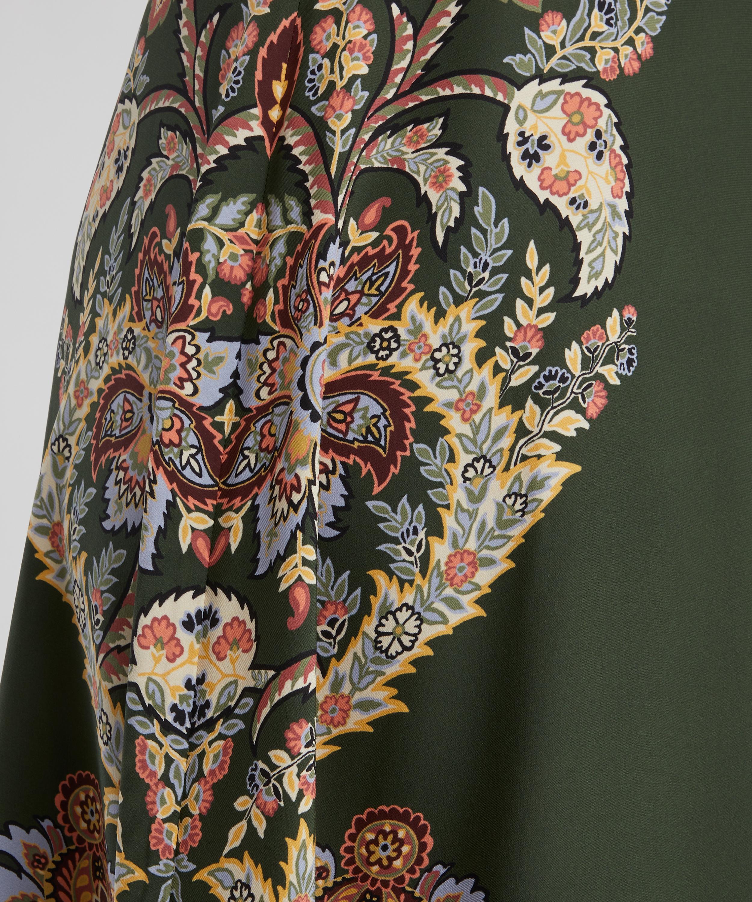 Etro - Silk Crepe de Chine Paisley Print Skirt image number 4