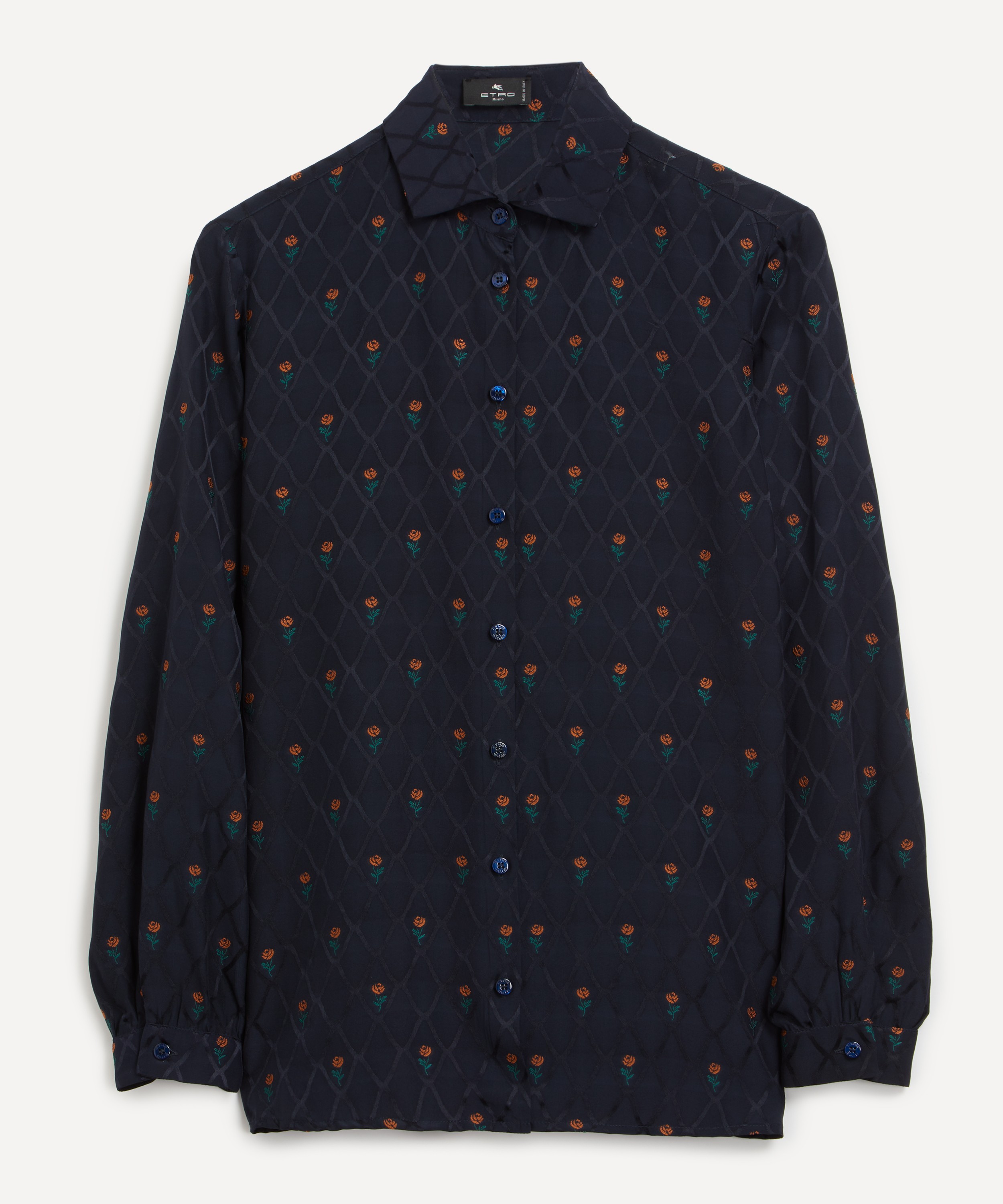 Etro Silk Jacquard Geometric Floral Shirt | Liberty