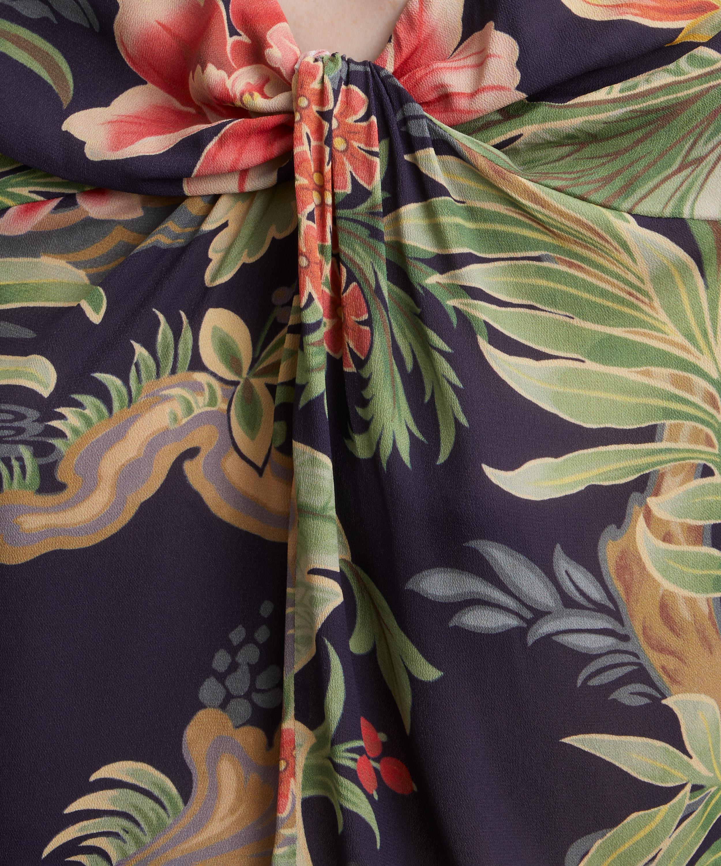 Etro - Crepe de Chine Decorative Floral Top image number 4