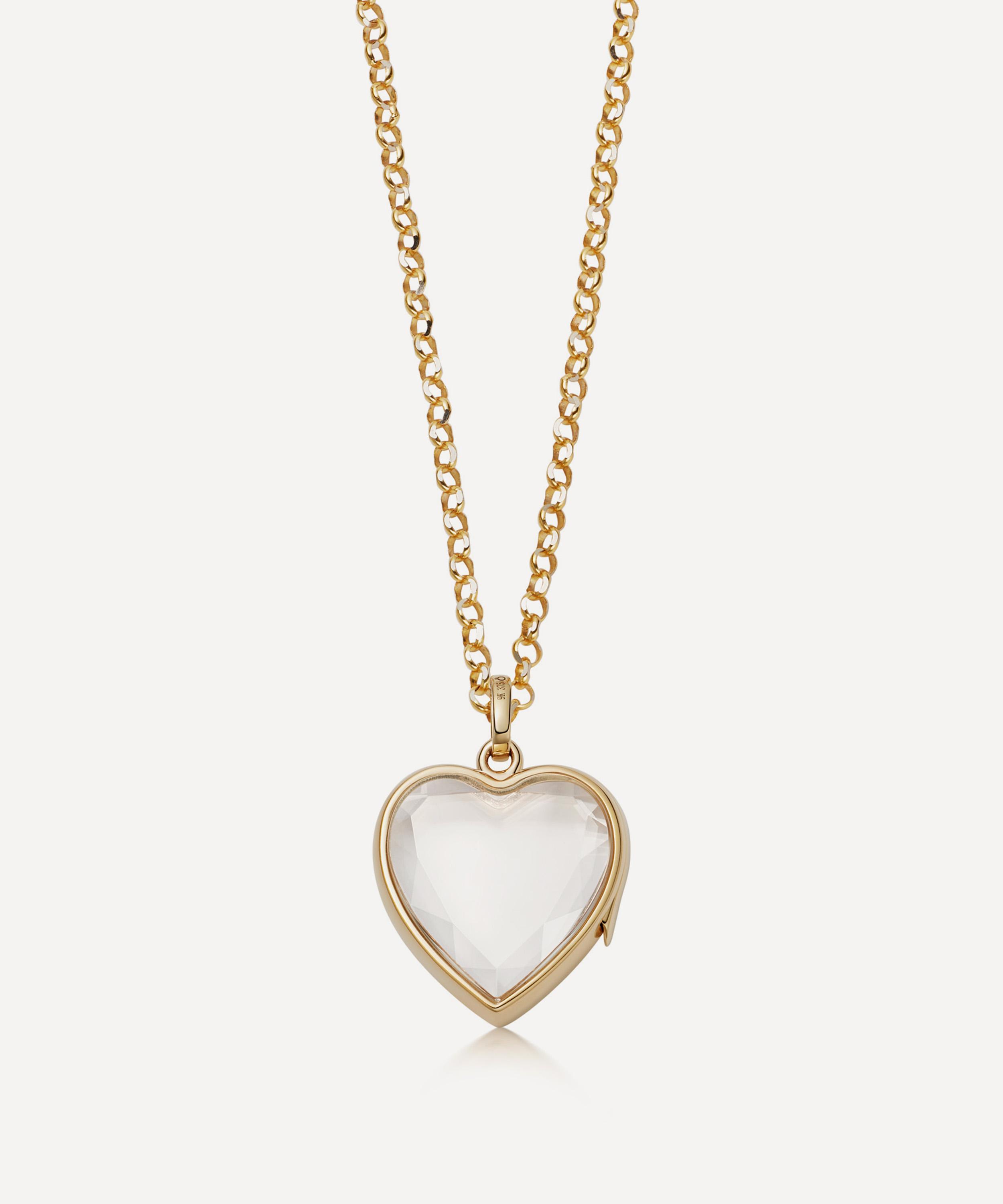 Loquet London - 14ct Gold Classic Medium Heart Locket Necklace image number 0