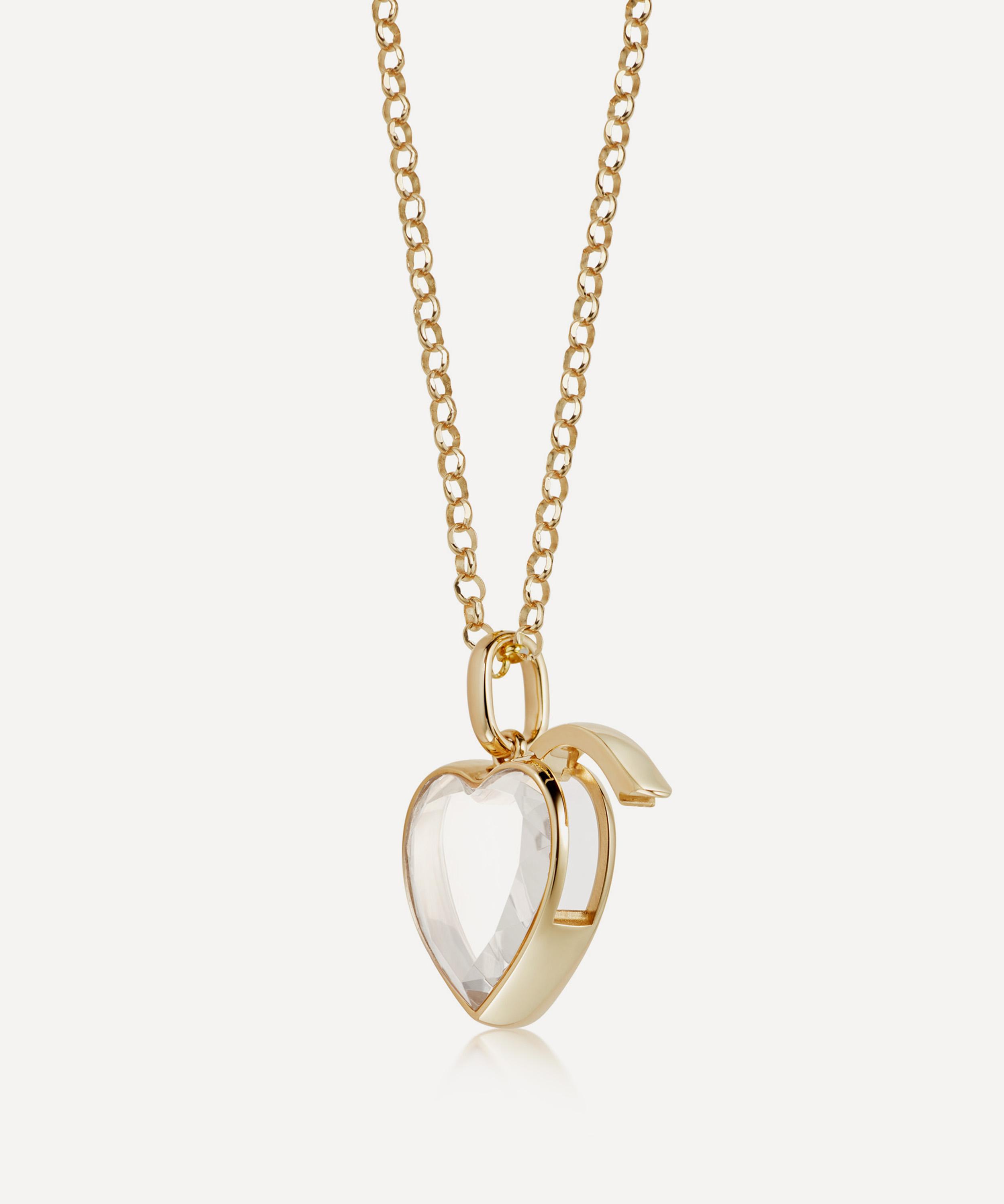 Loquet London - 14ct Gold Classic Medium Heart Locket Necklace image number 1