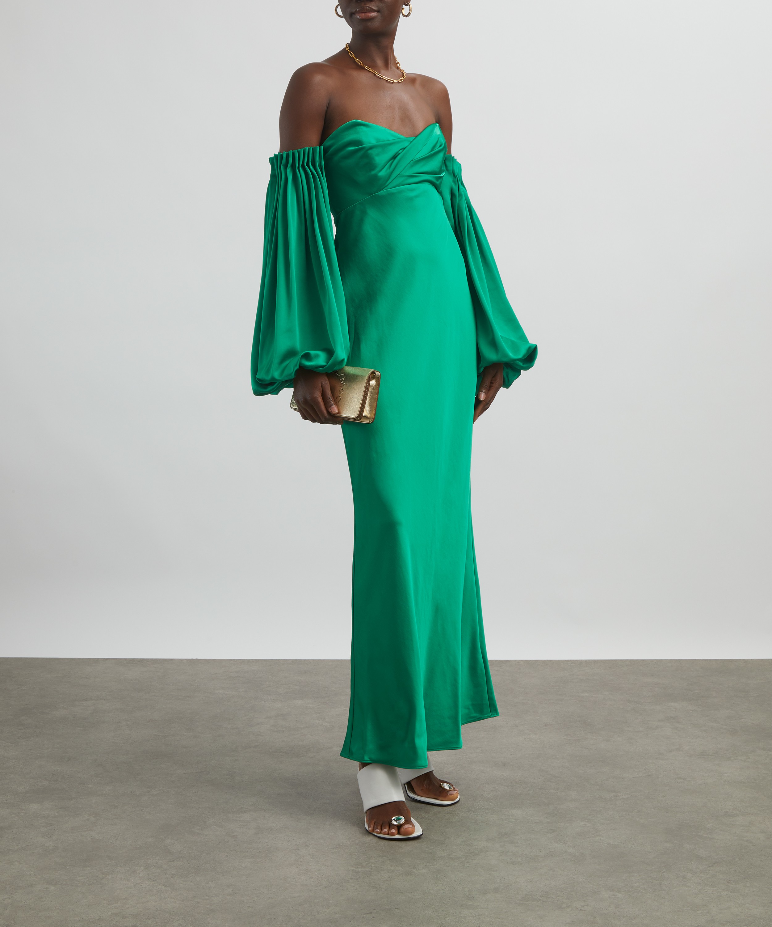 Significant Other - Danika Emerald Off-Shoulder Dress image number 1