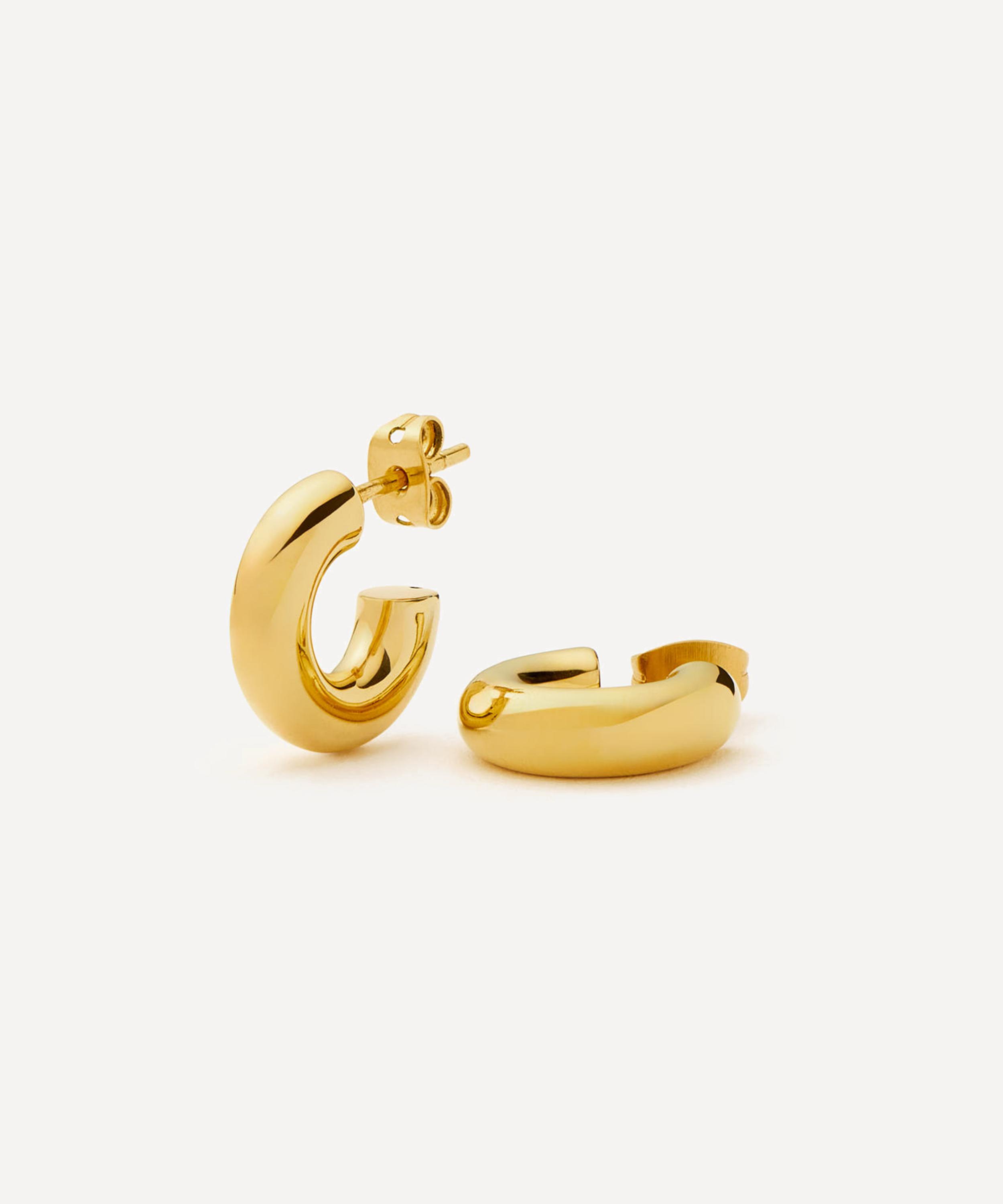 Missoma - 18ct Gold-Plated Vermeil Silver Chubby Small Hoop Earrings image number 1