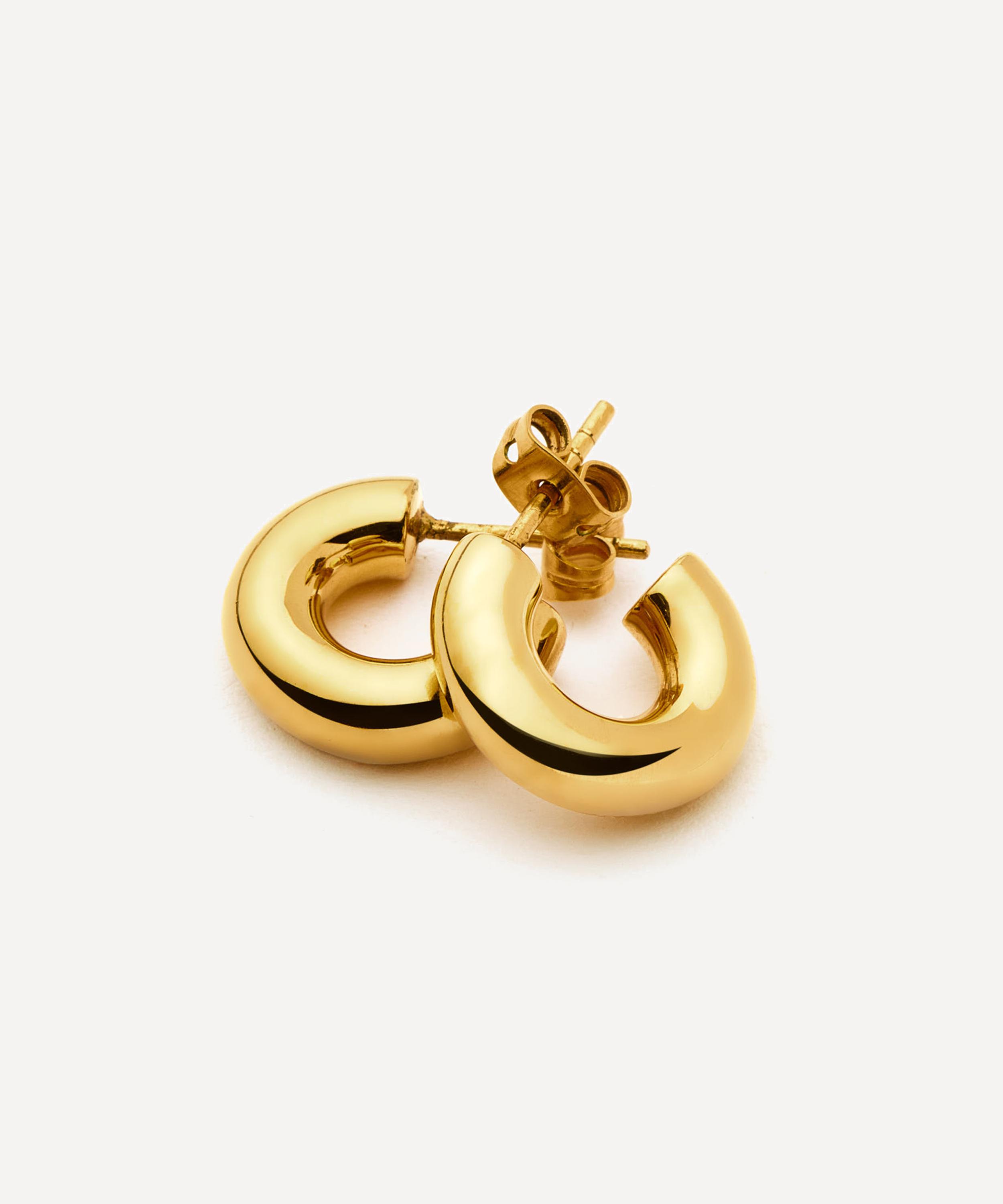 Missoma - 18ct Gold-Plated Vermeil Silver Chubby Small Hoop Earrings image number 2