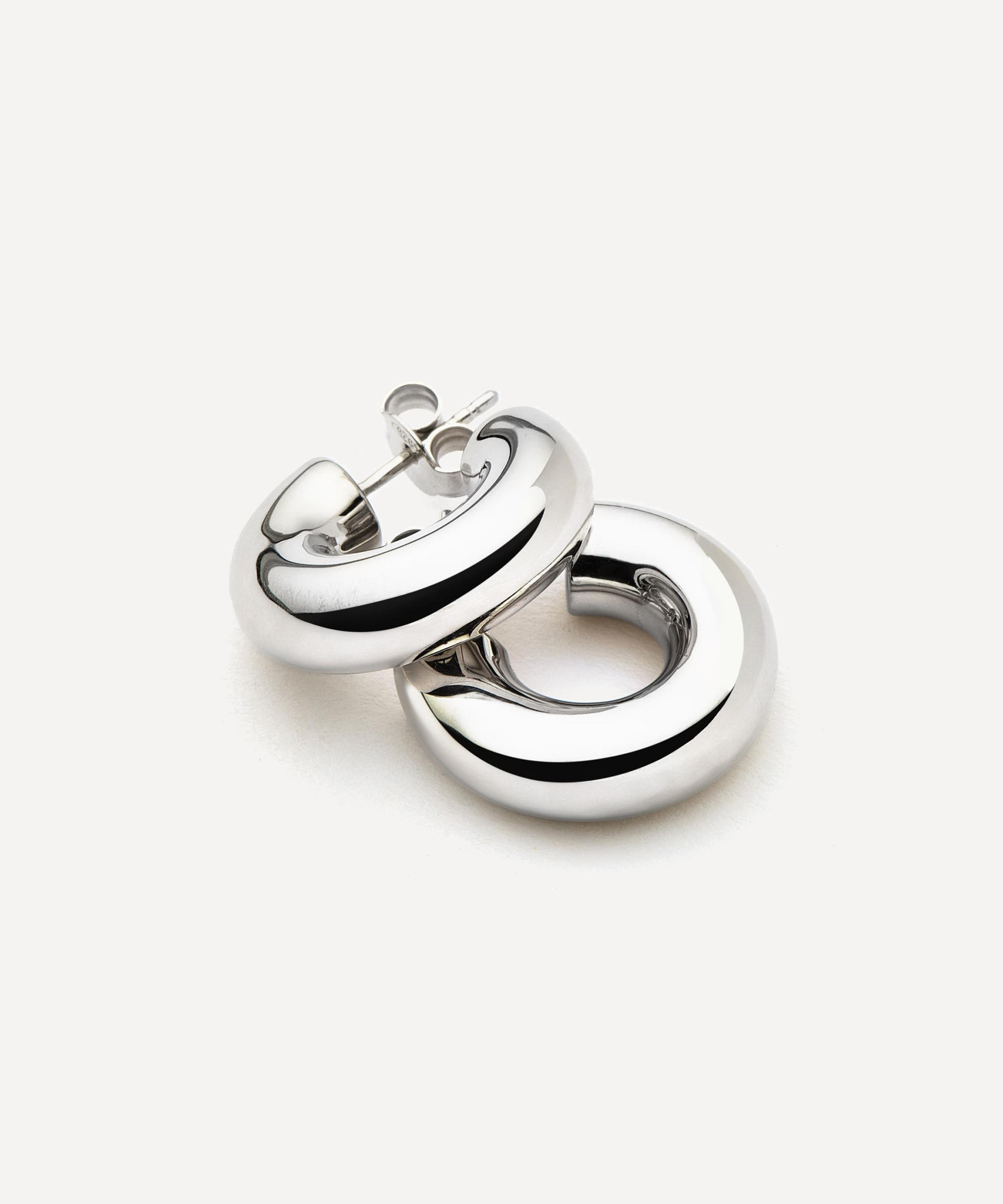 Missoma - Sterling Silver Chubby Small Hoop Earrings image number 2