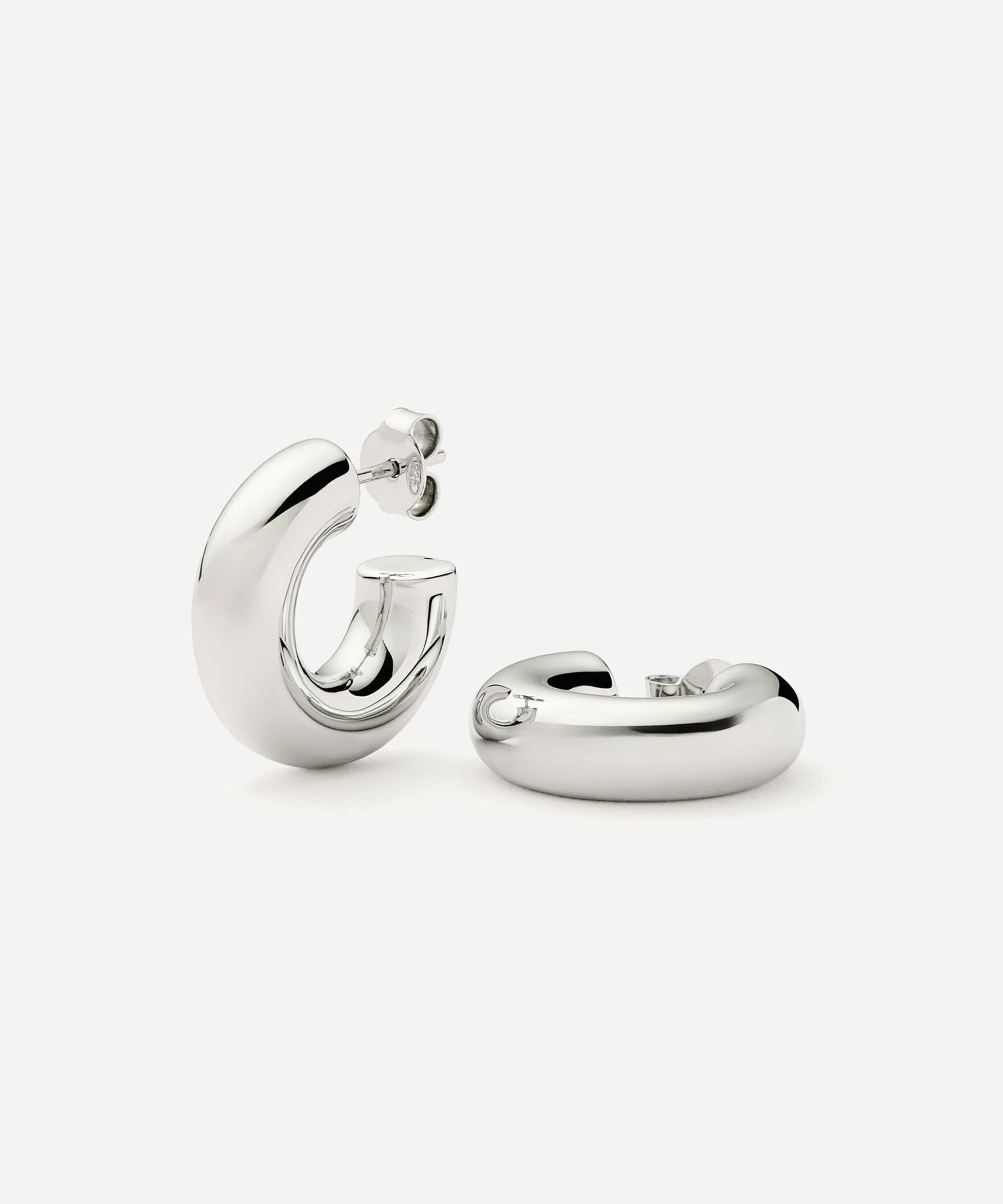 Missoma - Sterling Silver Chubby Small Hoop Earrings image number 3