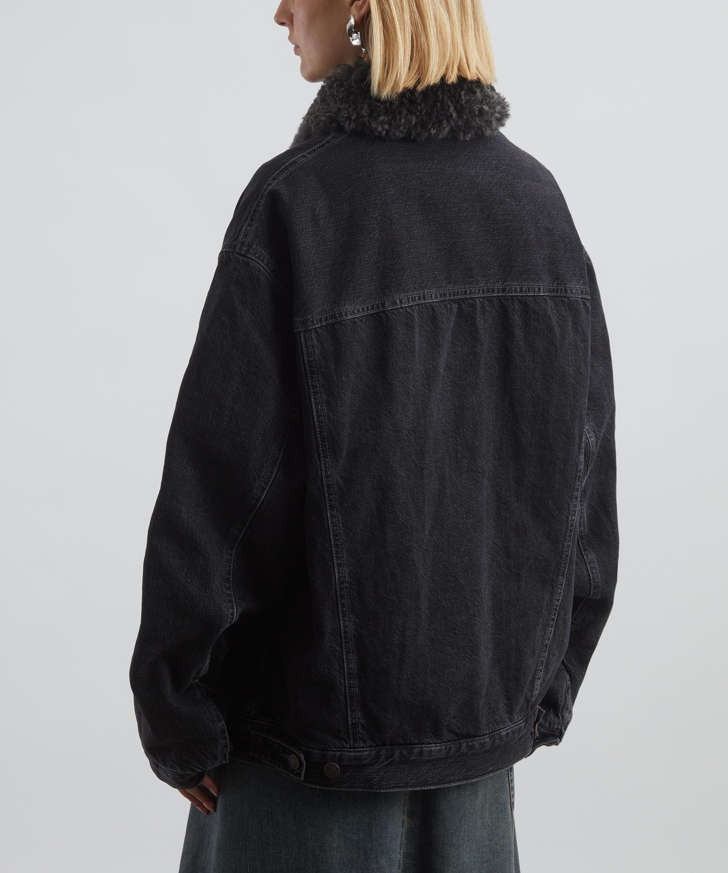 Acne Studios - Oversized Shearling Collar Denim Jacket image number 3