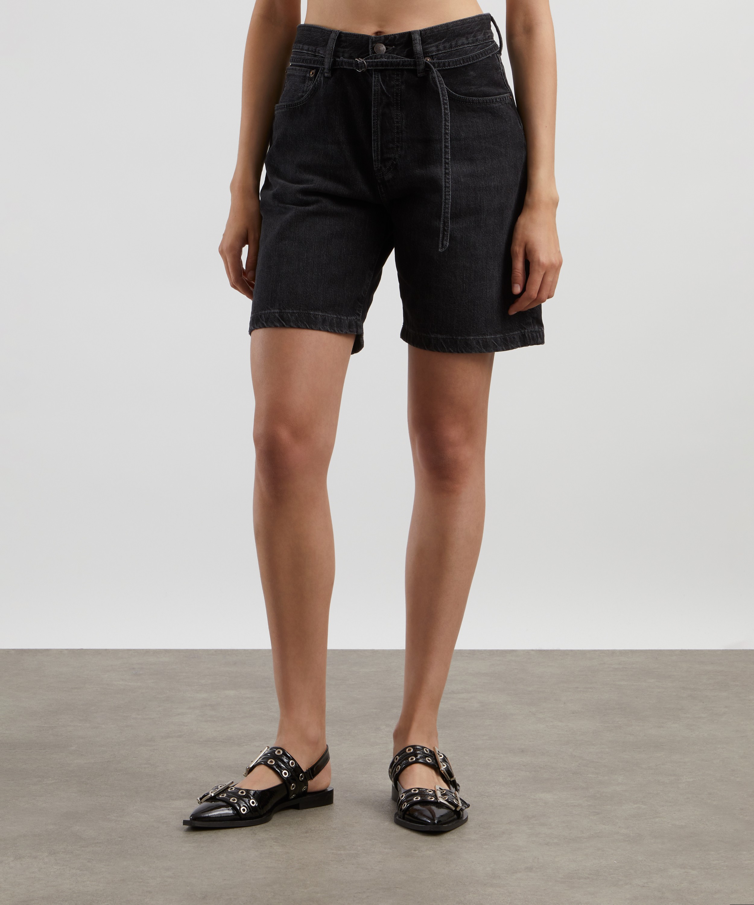 Acne Studios - Loose Fit Denim Shorts image number 2