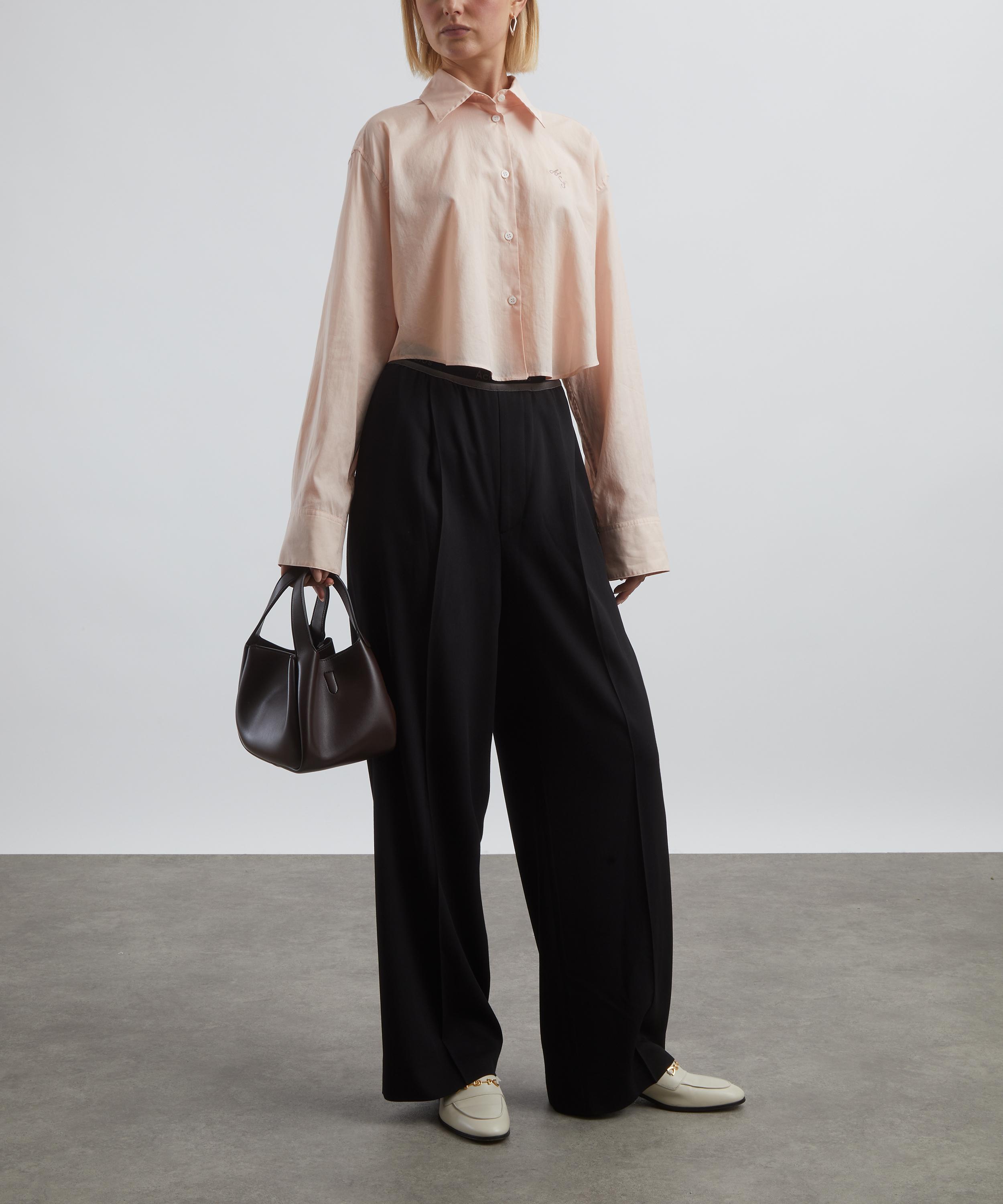 Acne Studios - Logo Embroidery Cropped Shirt image number 1