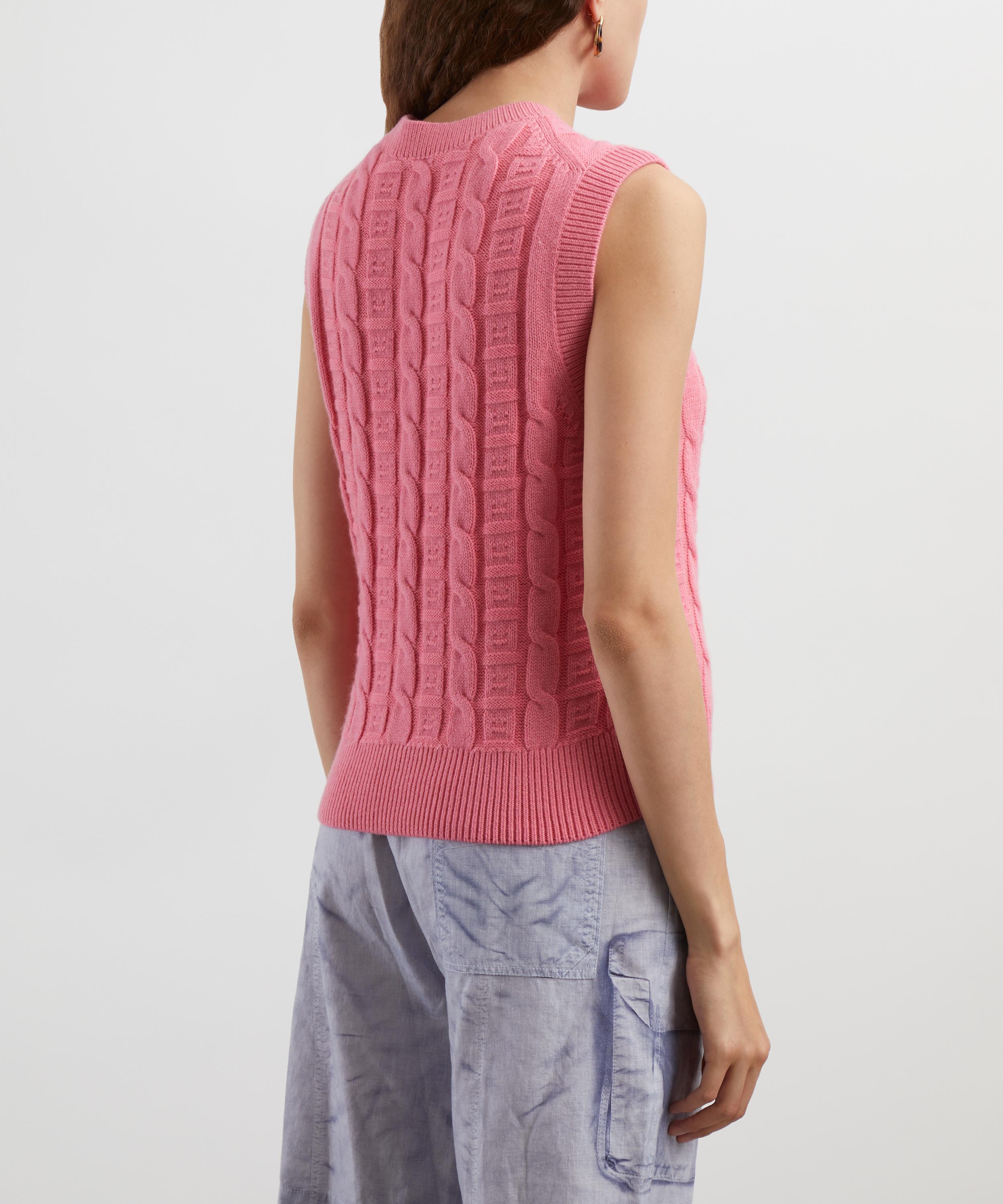 Acne Studios - Cable Wool Sleeveless Jumper image number 3