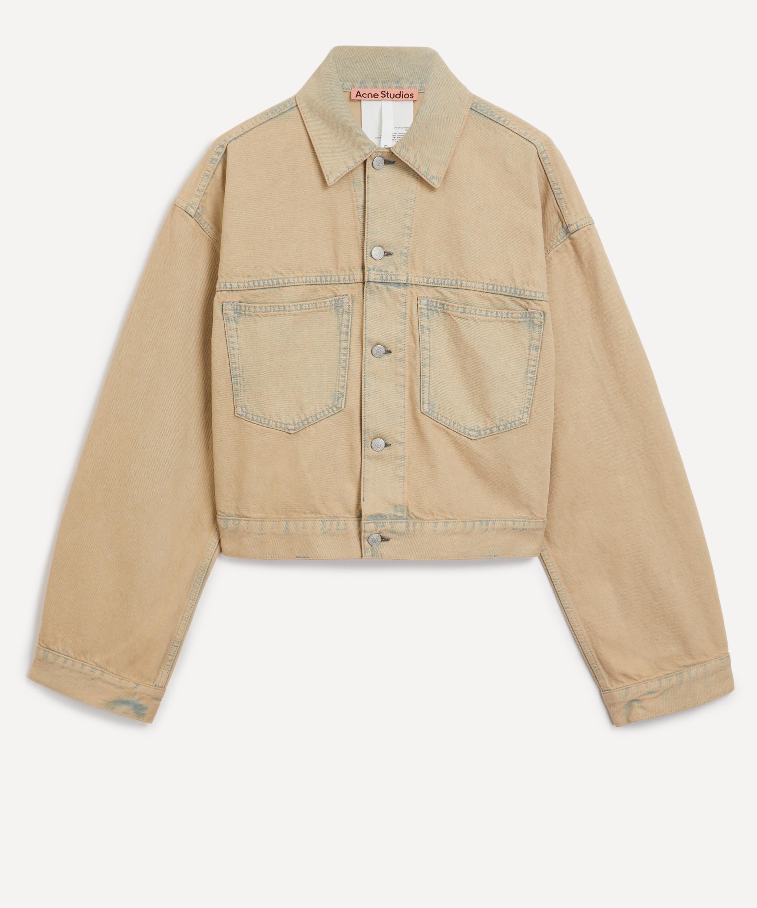Acne Studios - Light Sand Cropped Denim Jacket image number 0